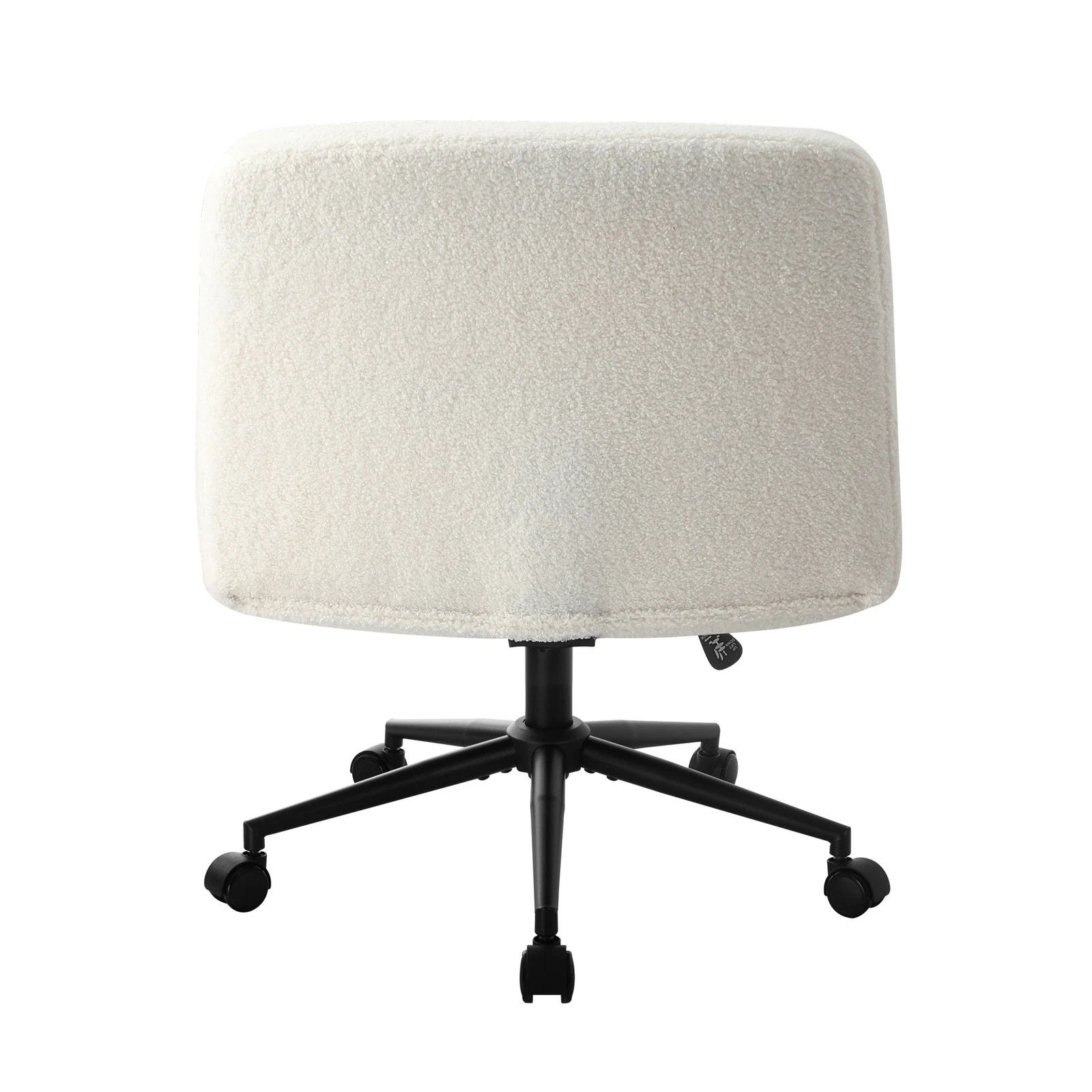 3 Oikiture Armless Office Desk Chair Boucle
 - White, 3 of 10
