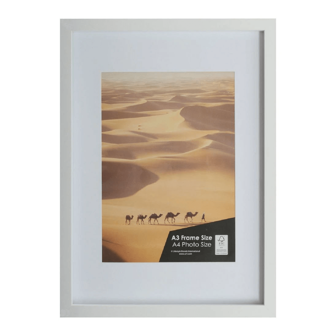 1 Sahara A3 with A4 Opening Poster Frame White, 1 of 4