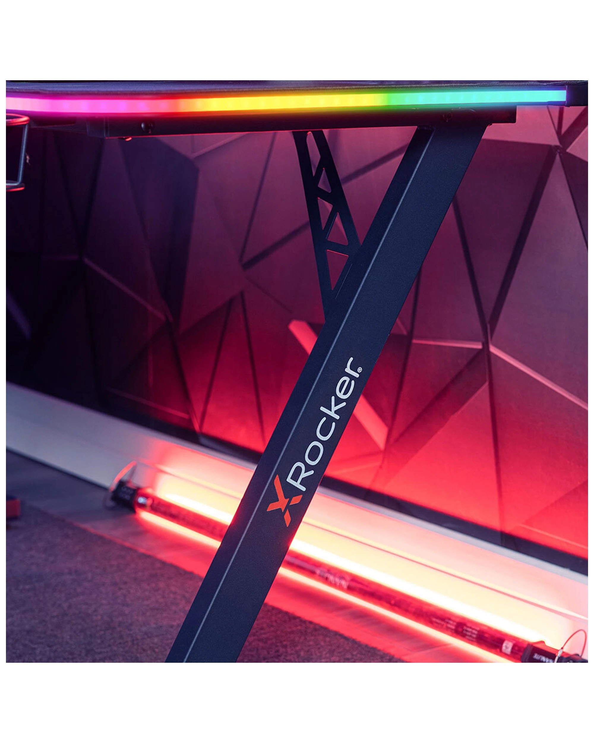 3 X Rocker Pulsar Rgb Xl Aluminium Gaming Desk W/ Neo Motion & Wireless Charging
 - Black, 3 of 9