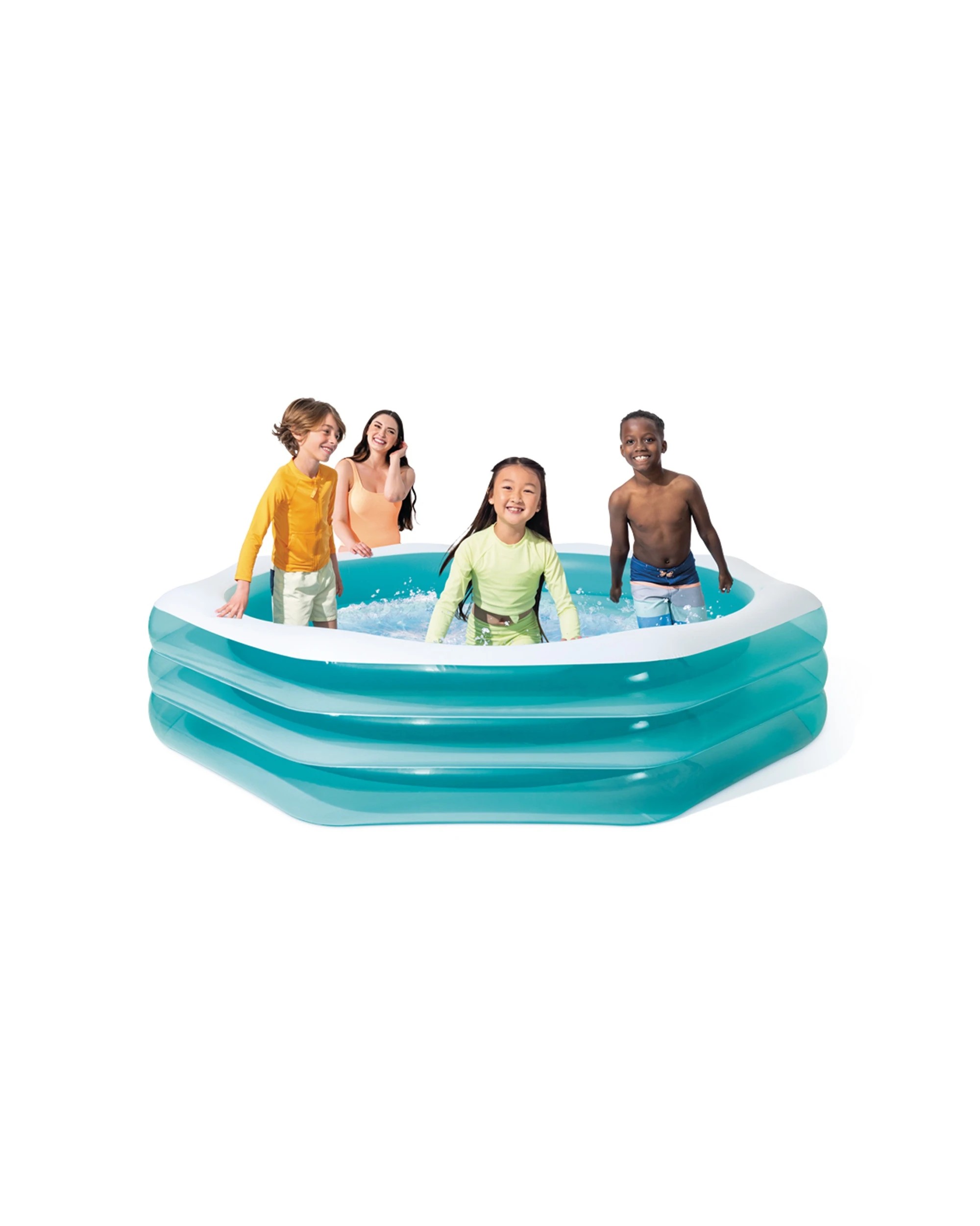 5 Intex Swim Center Inflatable Octagonal Family Swimming Pool - Blue, 5 of 5
