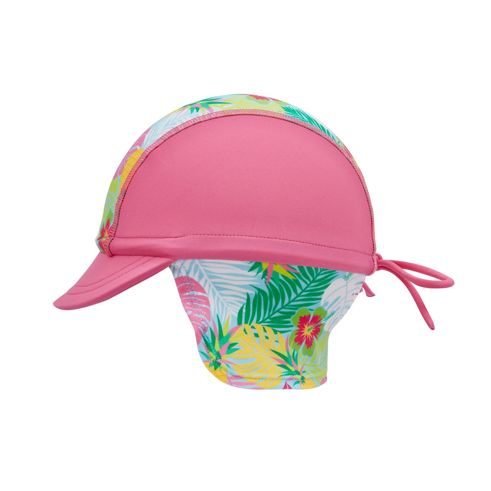 5 Big Softies 2pc Swimsuit & Hat PINK TROPICAL, 5 of 6