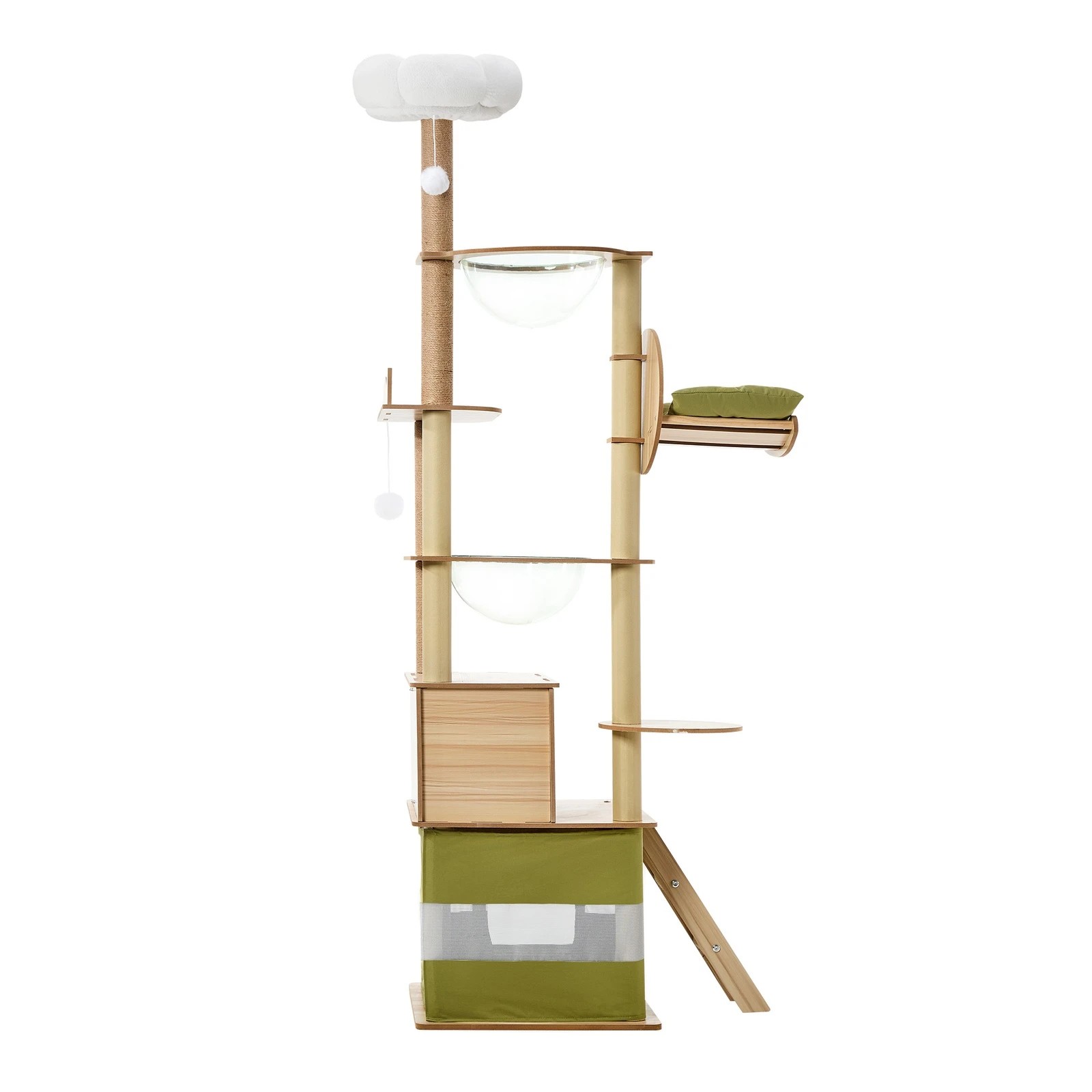 8 Alopet Cat Tree Tower Scratching Post Scratcher 196cm Condo House Bed Furniture
 - natural, 8 of 10