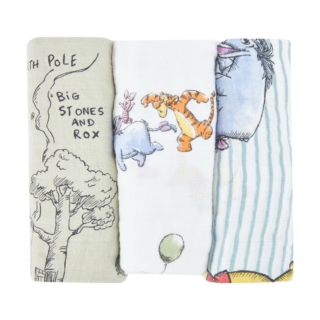 3 3 Pack Disney Baby Winnie the Pooh Muslin Wraps, 3 of 7
