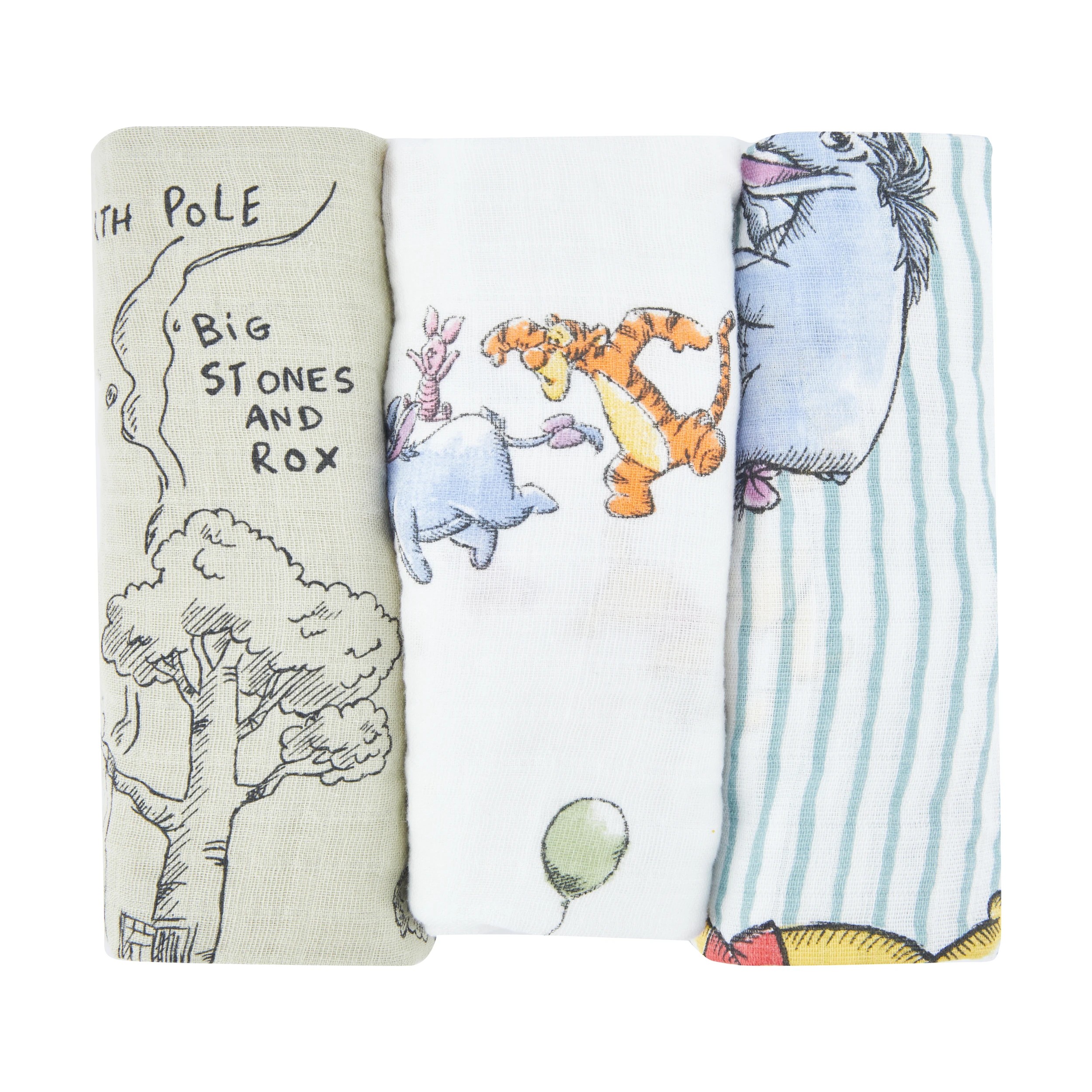 3 3 Pack Disney Baby Winnie the Pooh Muslin Wraps, 3 of 7