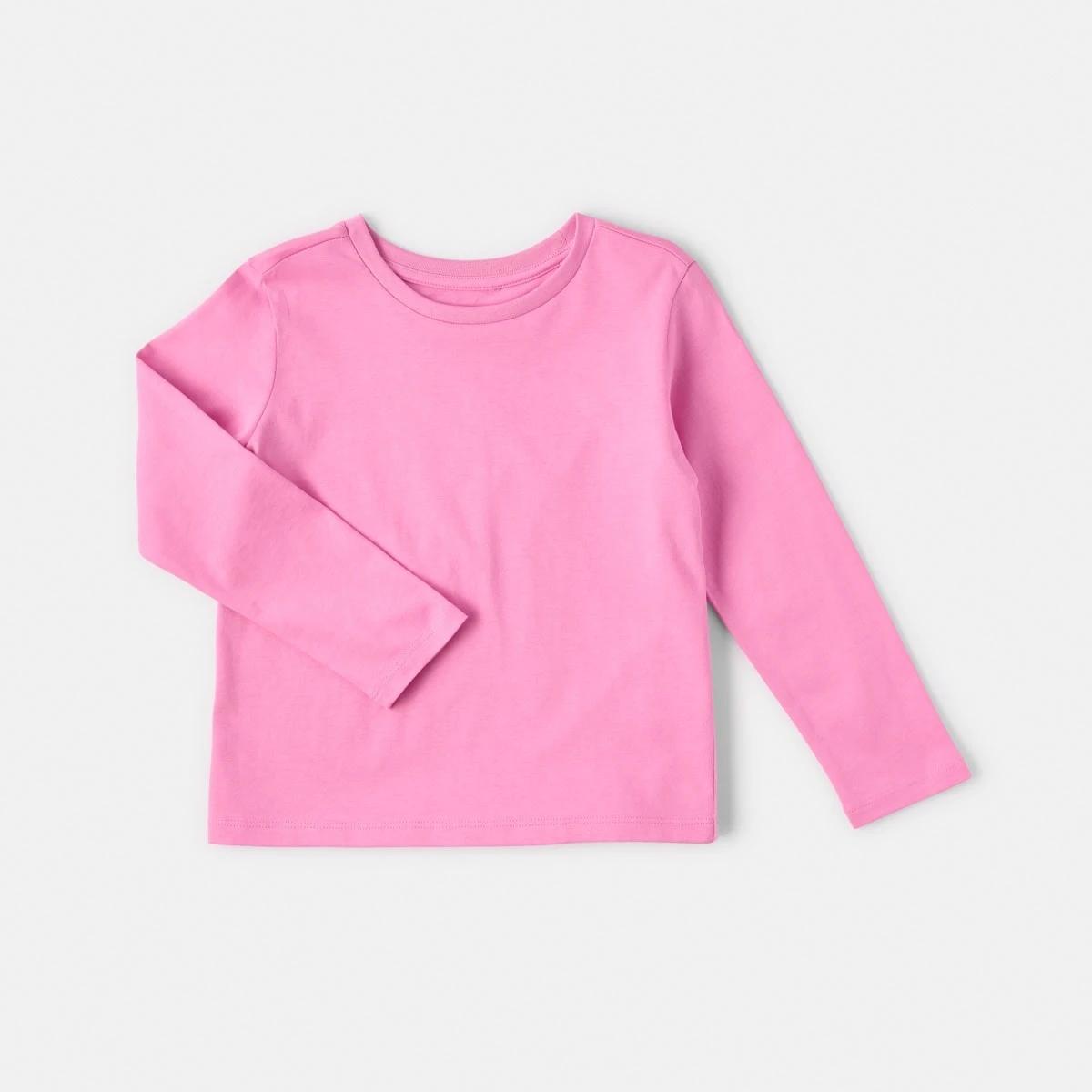 7 Long Sleeve Plain T-shirt Aurora Pnk, 7 of 8