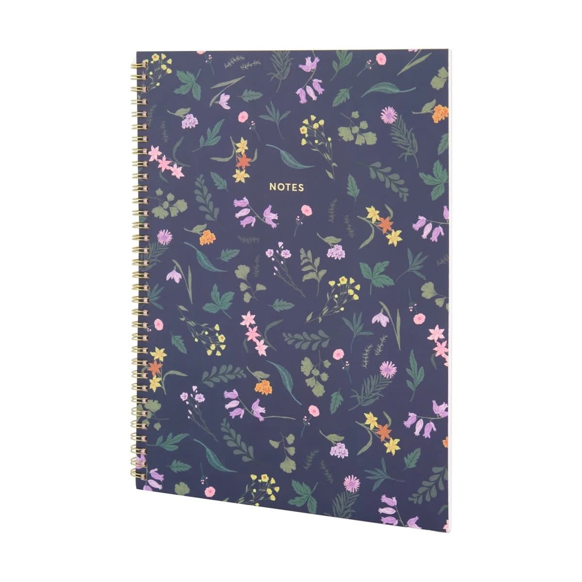 3 A4 Spiral Notebook - Navy, Floral, 3 of 6