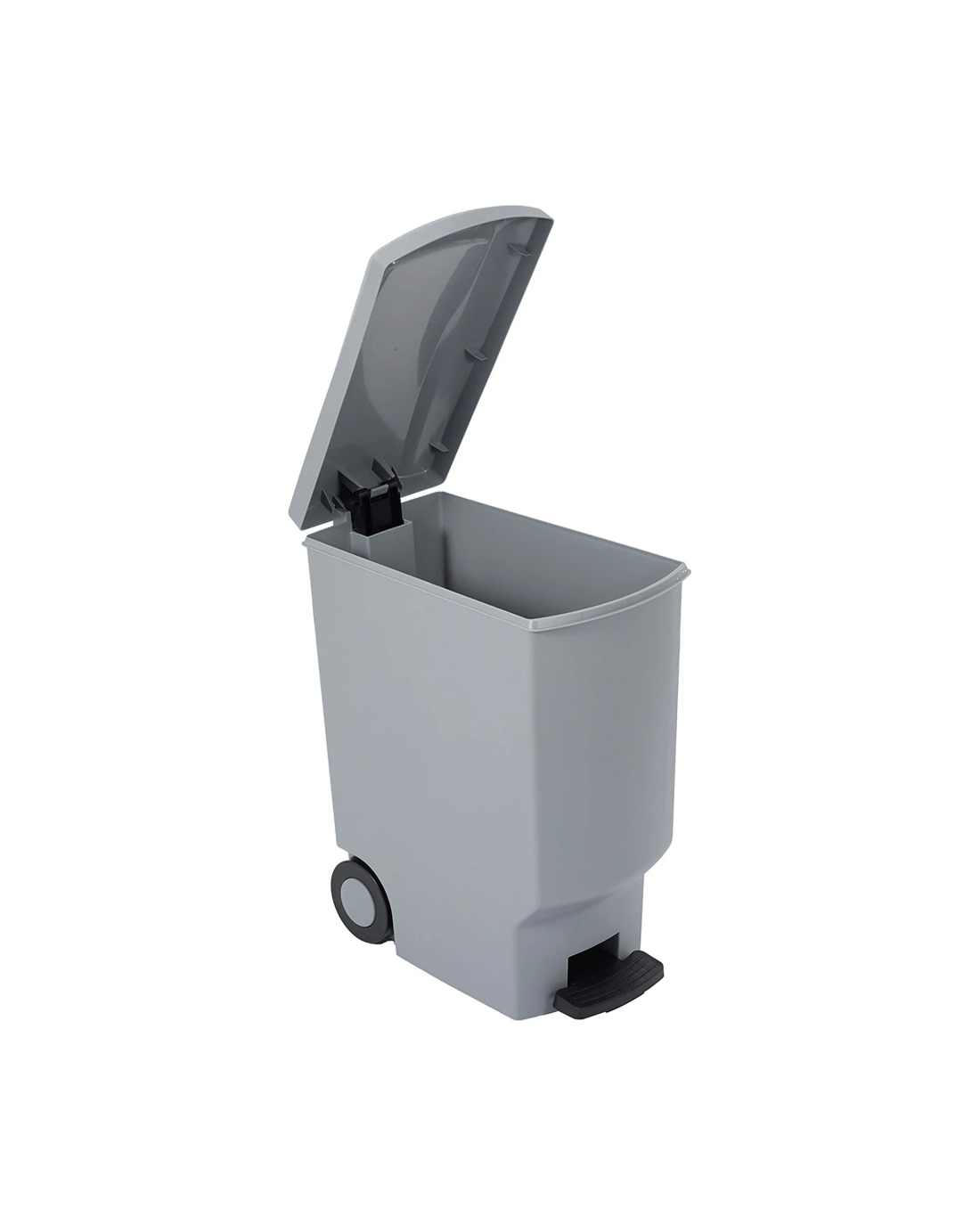 3 30L Pedal Bin with Wheels - Grey, 3 of 7