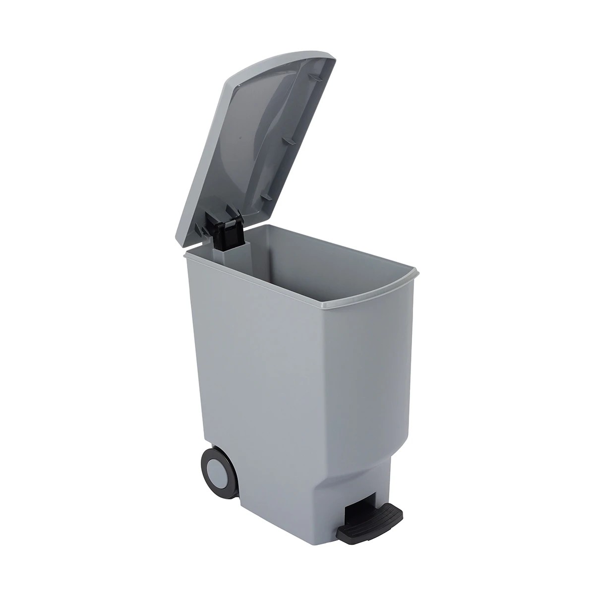 3 30L Pedal Bin with Wheels - Grey, 3 of 7
