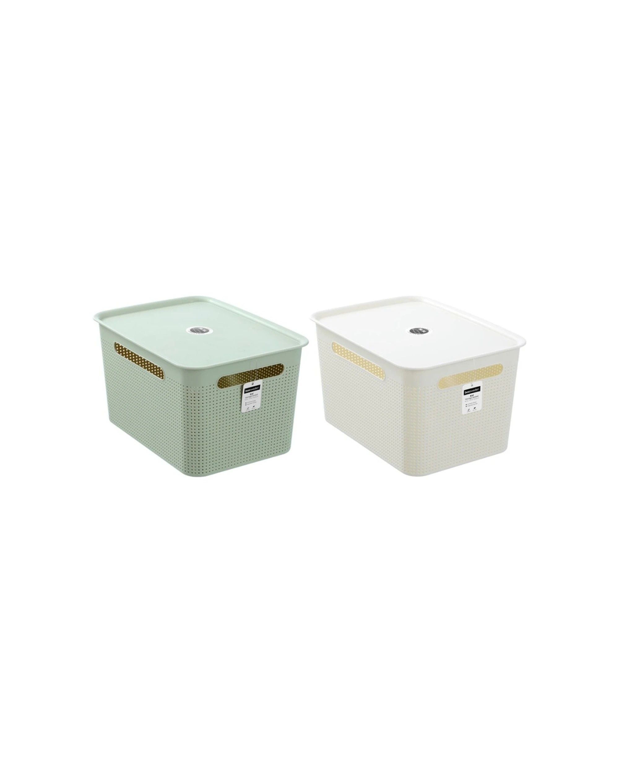 3 Boxsweden 6PK Koi Lidded Home Organiser Storage Container Basket 16.5L - Assorted, 3 of 7