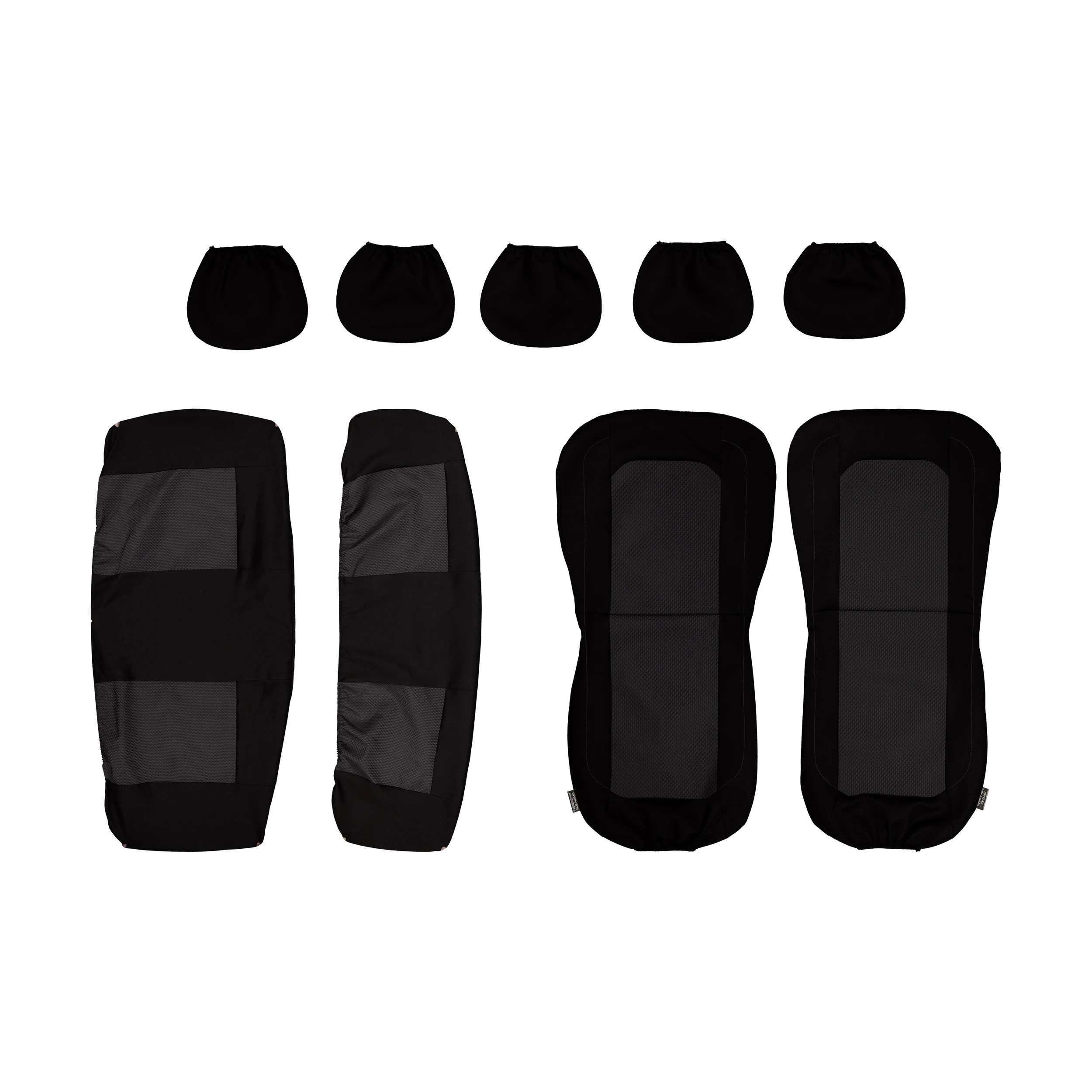 1 3 Pack Jacquard Seat Covers - Black, 1 of 9