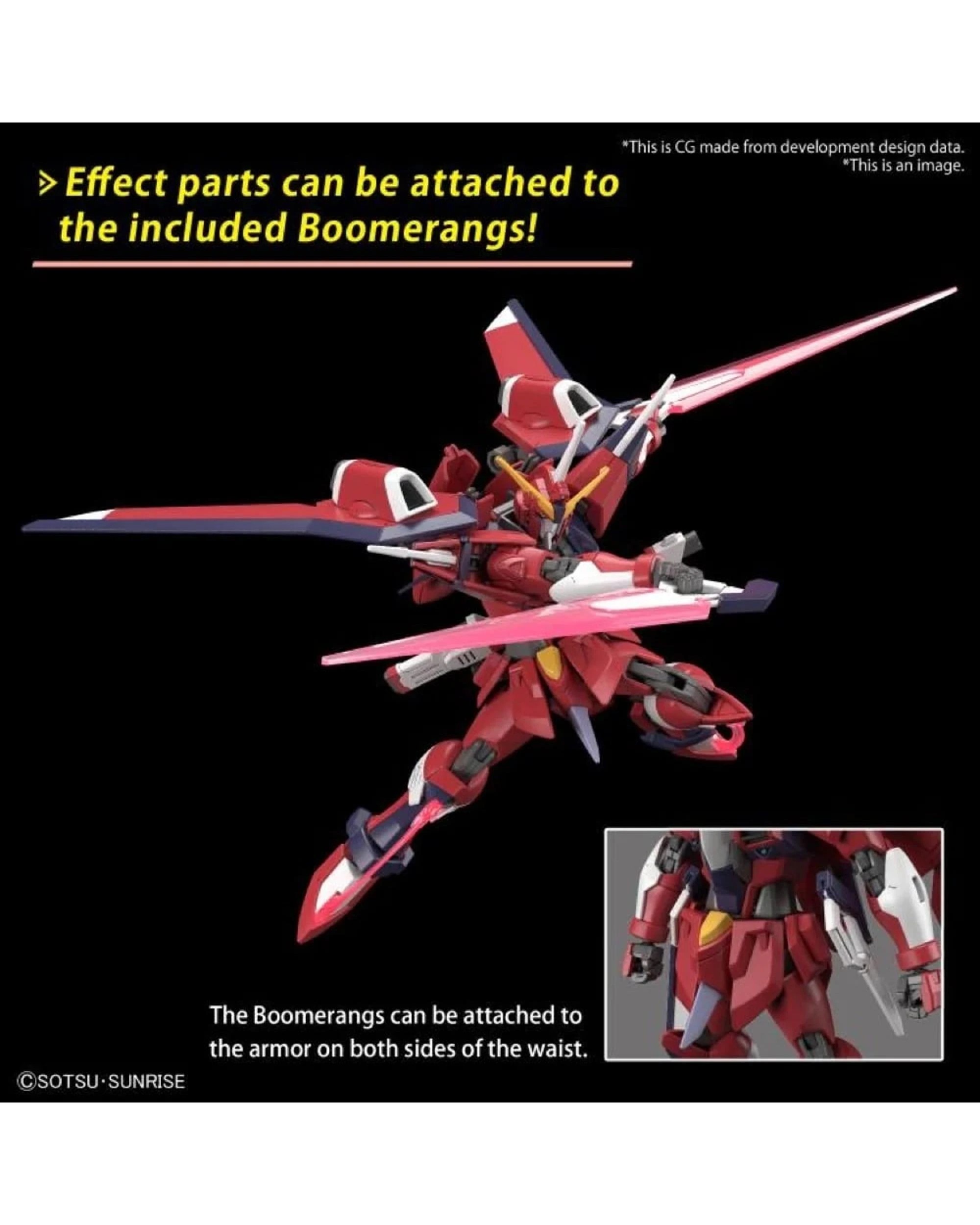 9 Bandai Gundam Immortal Justice Gundam HG 1/144 Model Kit - Red, 9 of 10