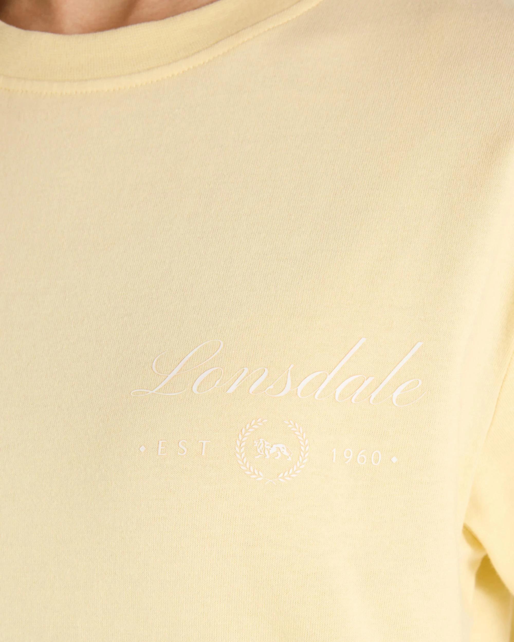 3 Relaxed Boxy T-Shirt - Lonsdale London MELLOW YELLOW, 3 of 4