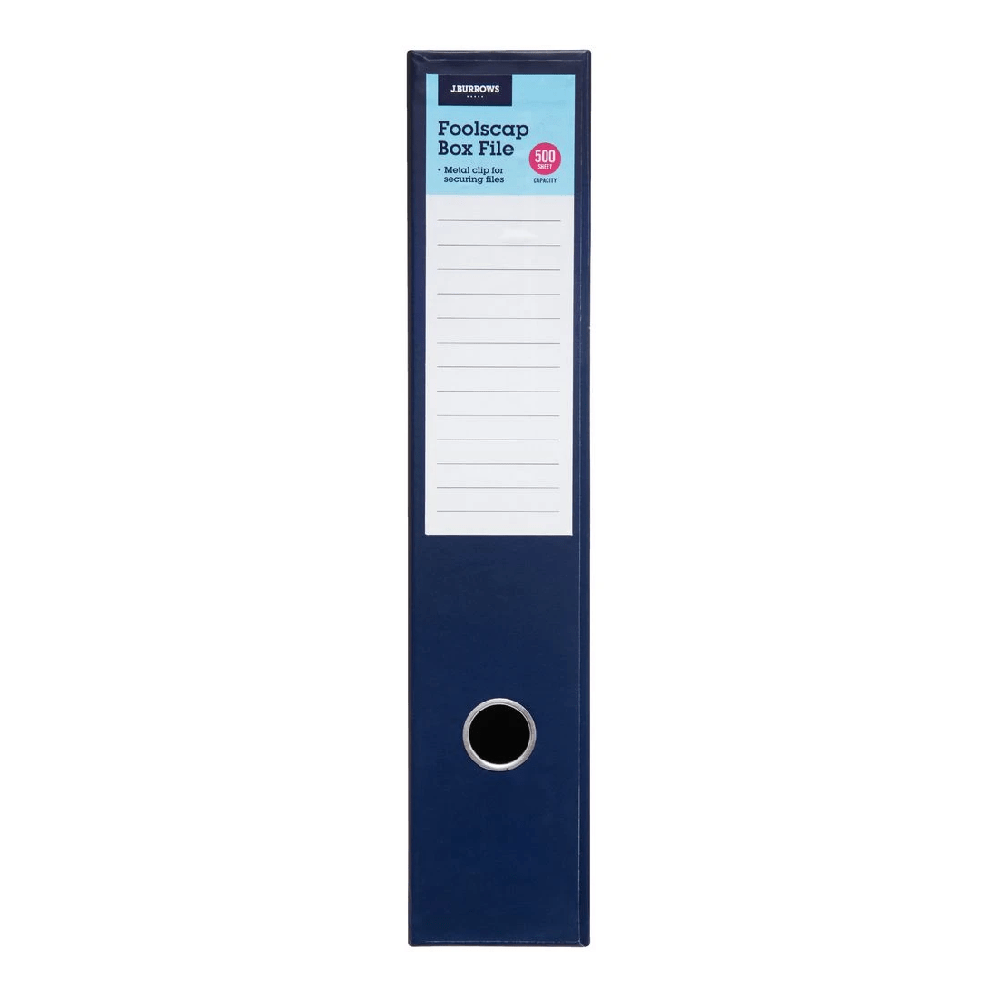2 J.Burrows Foolscap Box File Navy, 2 of 4