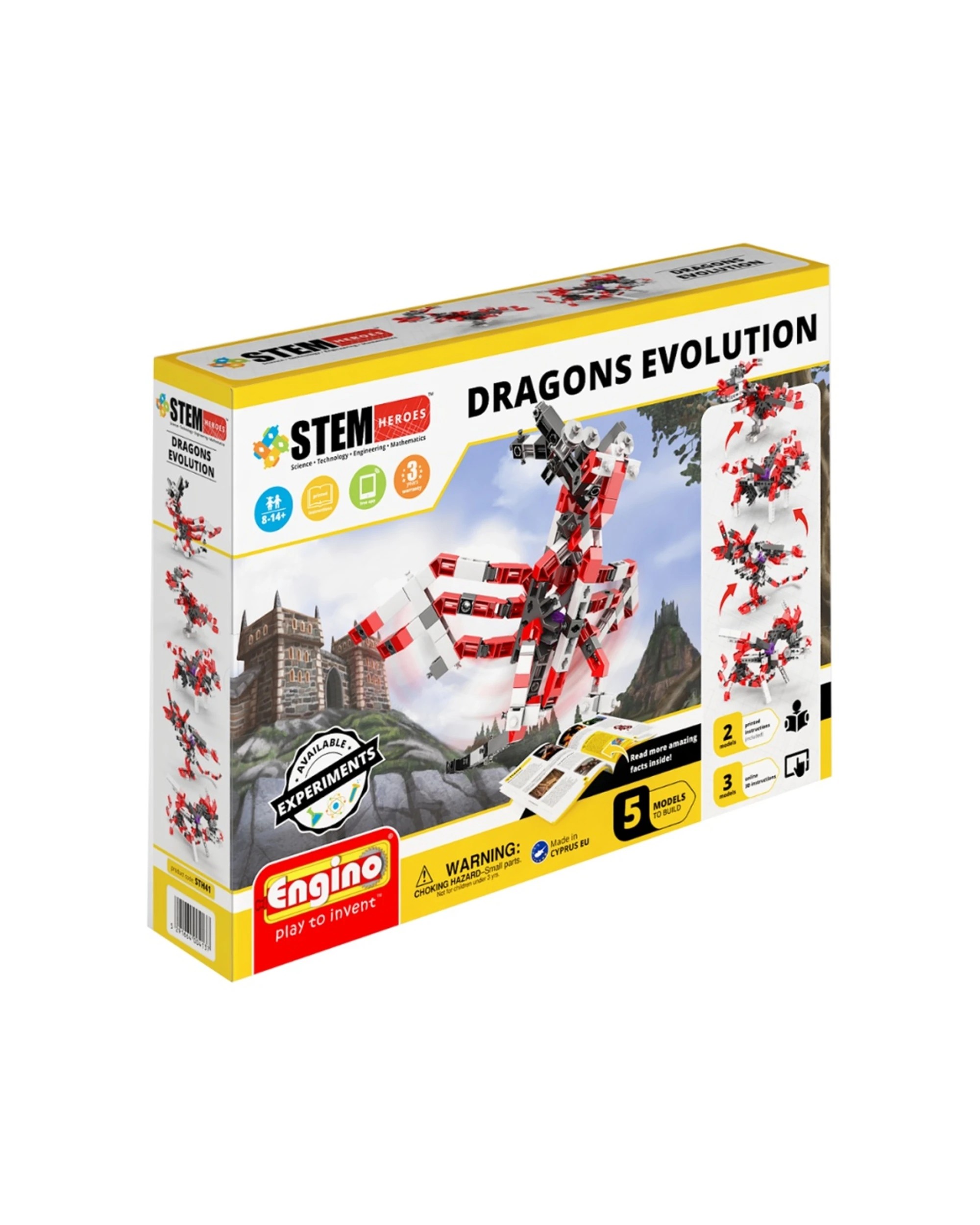 1 Engino Discovering STEM Dragons Evolution Kids Children Building Toy Kit, 1 of 3