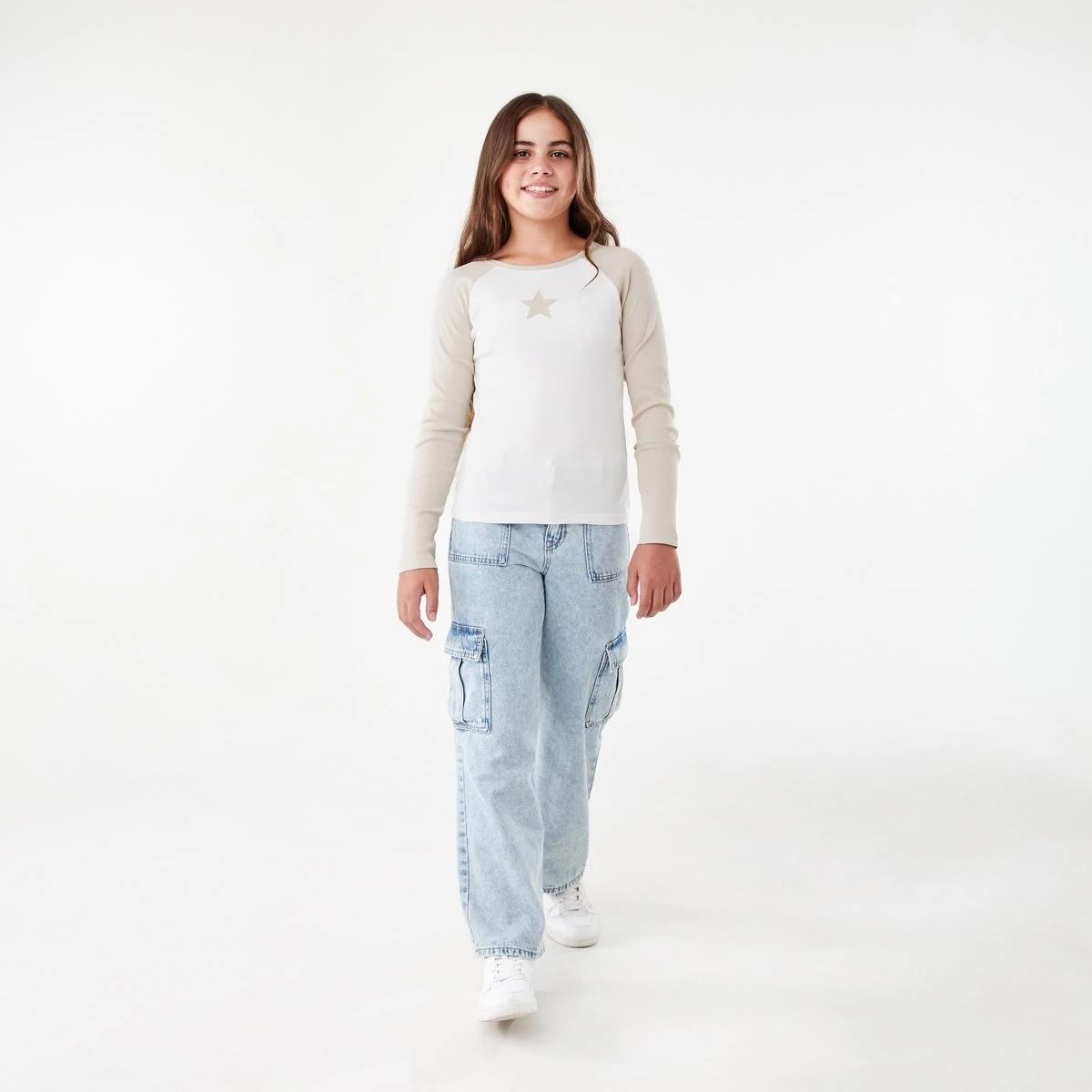 5 Long Sleeve Raglan T-shirt Bge Star, 5 of 8