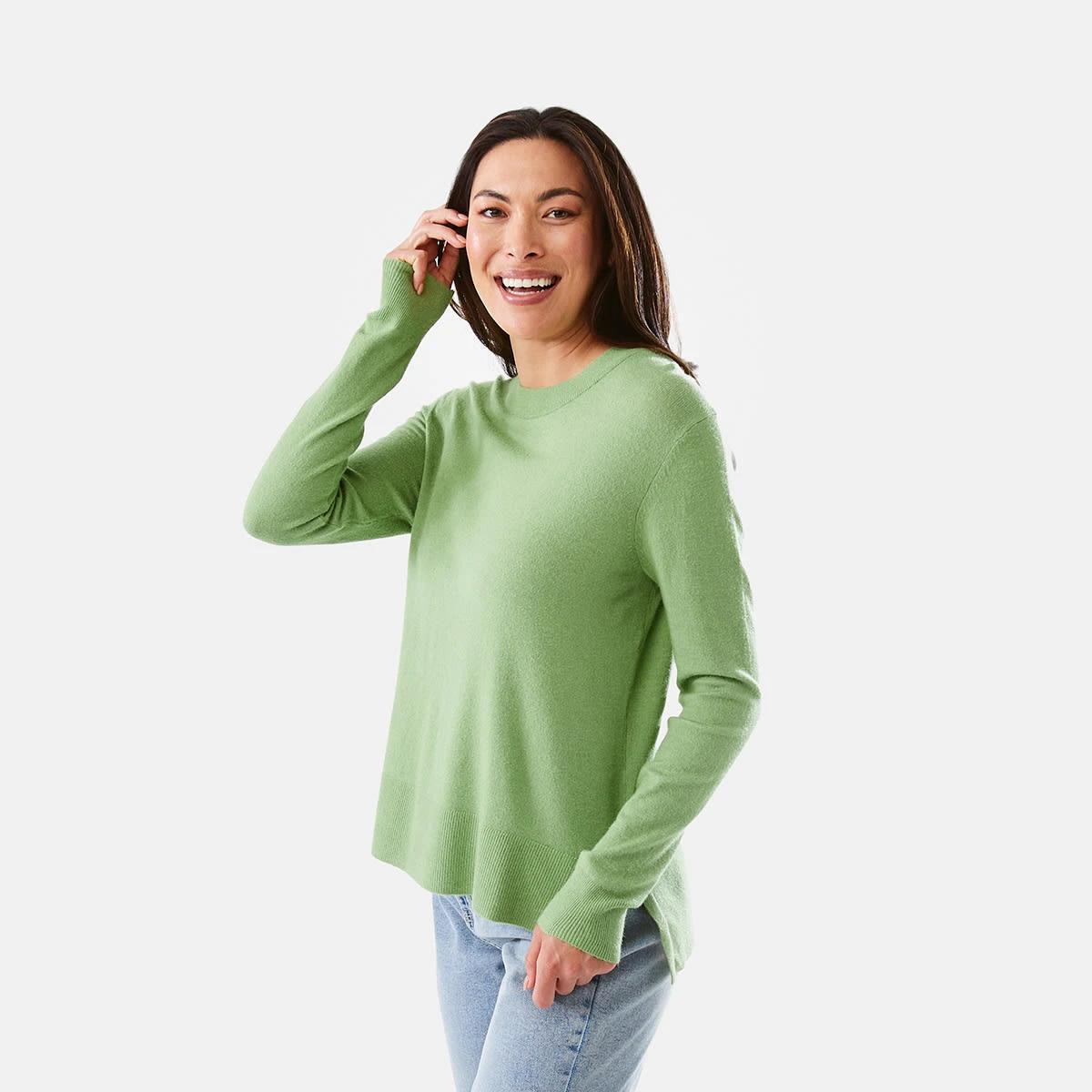 2 Crew Neck Jumper Jade Green, 2 of 5