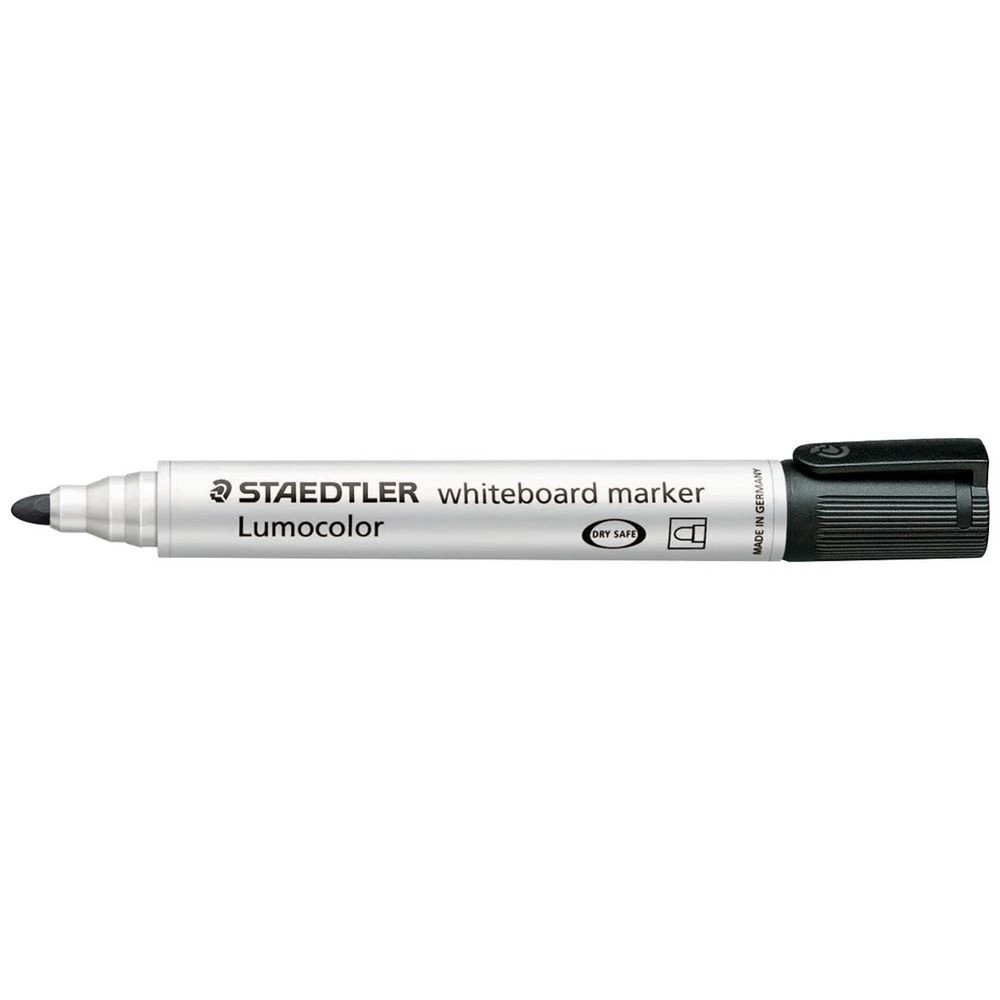 1 Staedtler Lumocolor Whiteboard Marker Bullet Black, 1 of 4