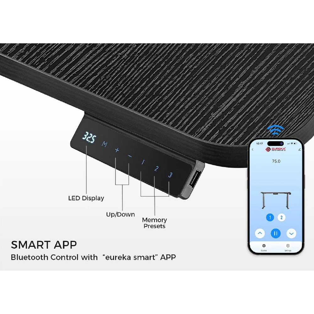9 Eureka U-Shaped Sit Stand Desk Black Desks, Tables and Workstations, 9 of 10