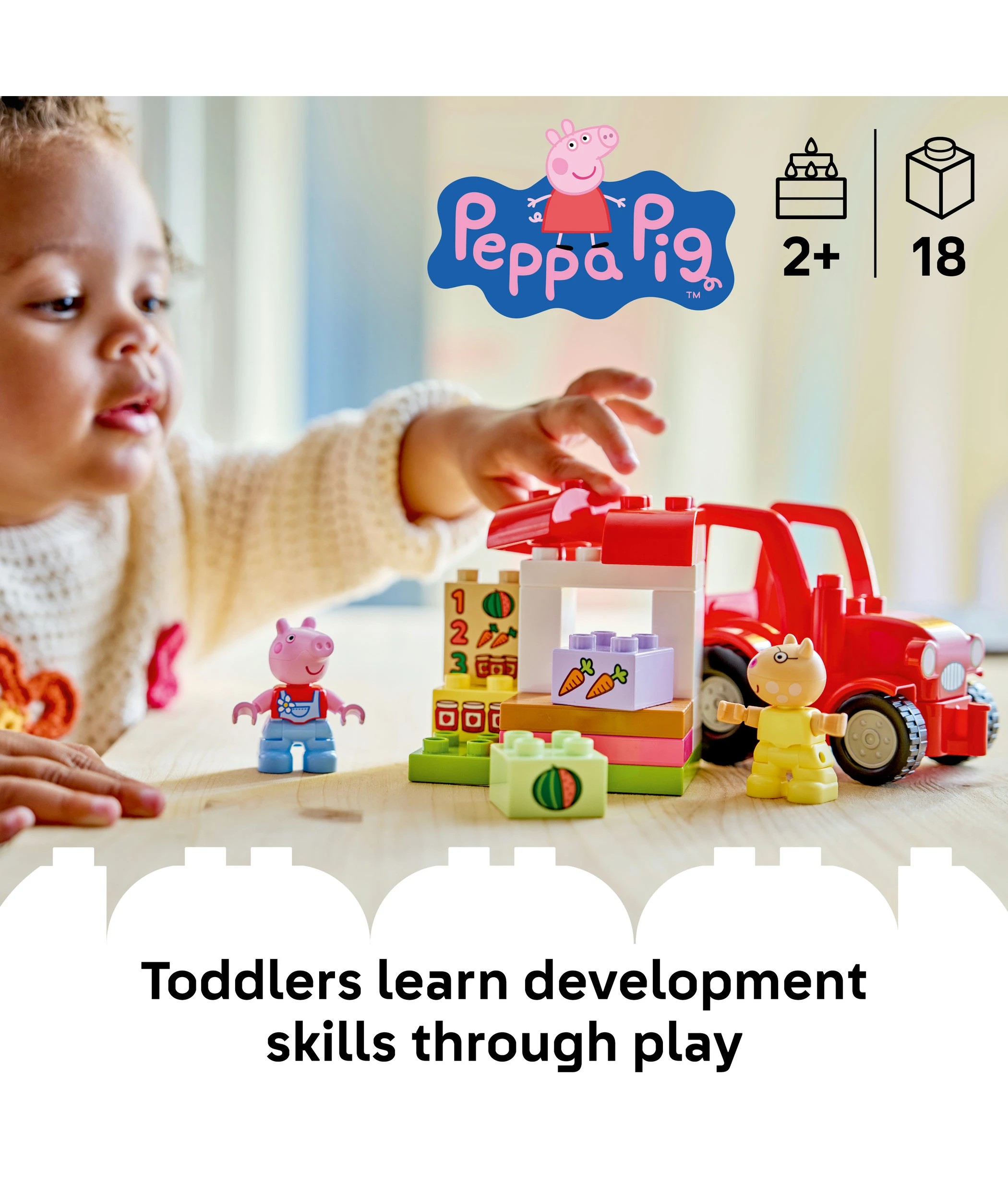 3 LEGO DUPLO Peppa Pig Tractor and Market 10468, 3 of 10