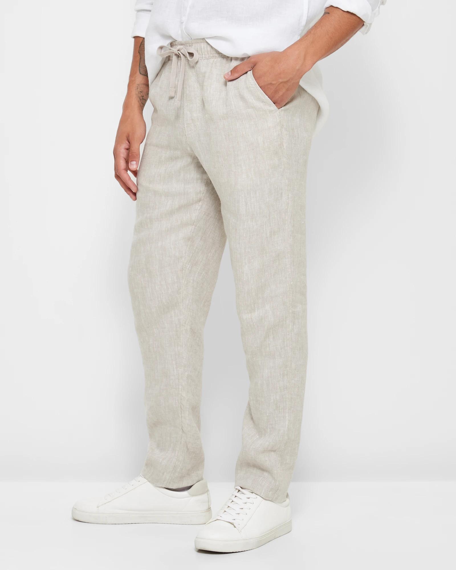 3 Target European Linen Pants NEUTRAL, 3 of 5