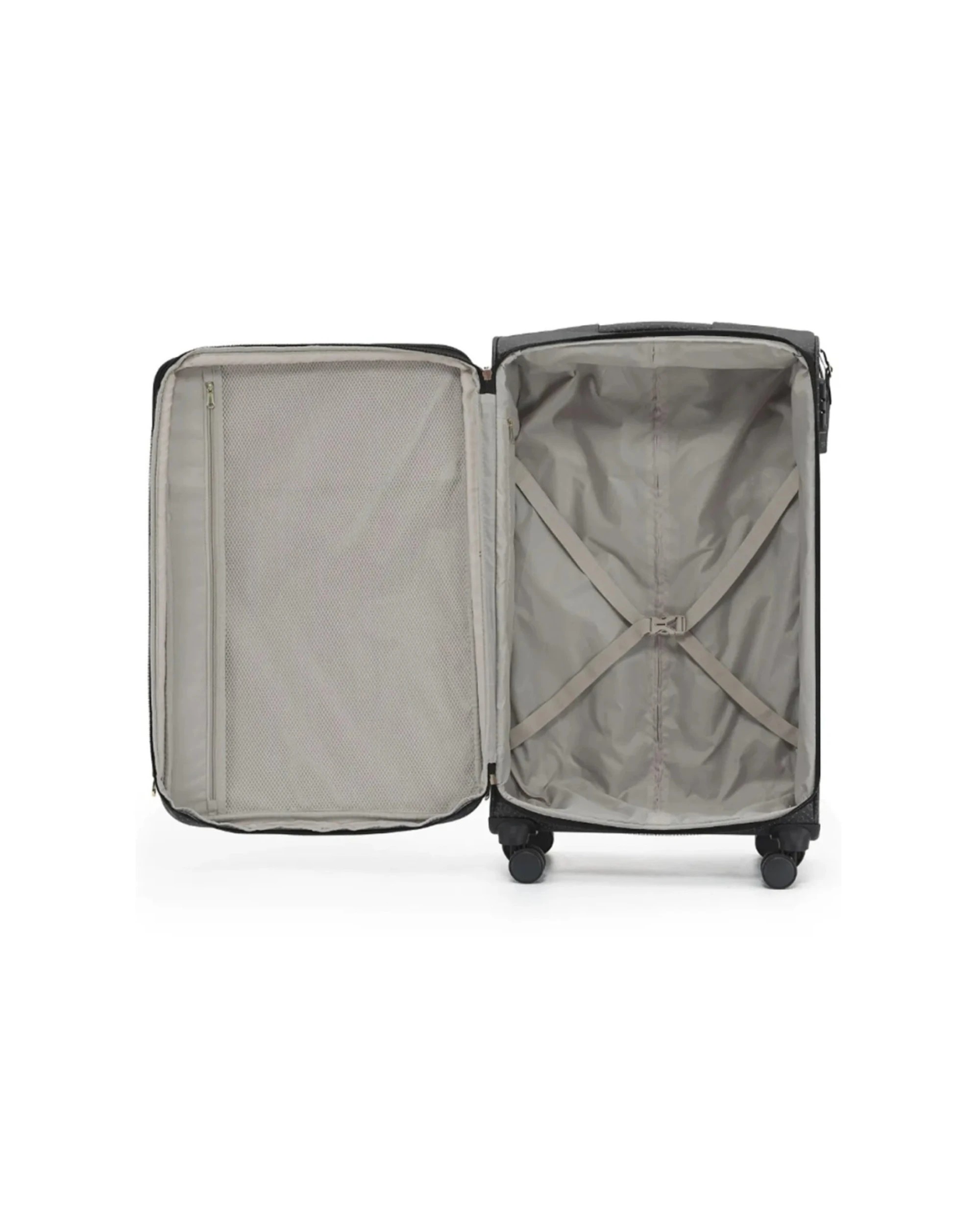2 Tosca Willow 77 cm Large Lightweight Expandable Suitcase Travel Luggage Caviar - Black, 2 of 3