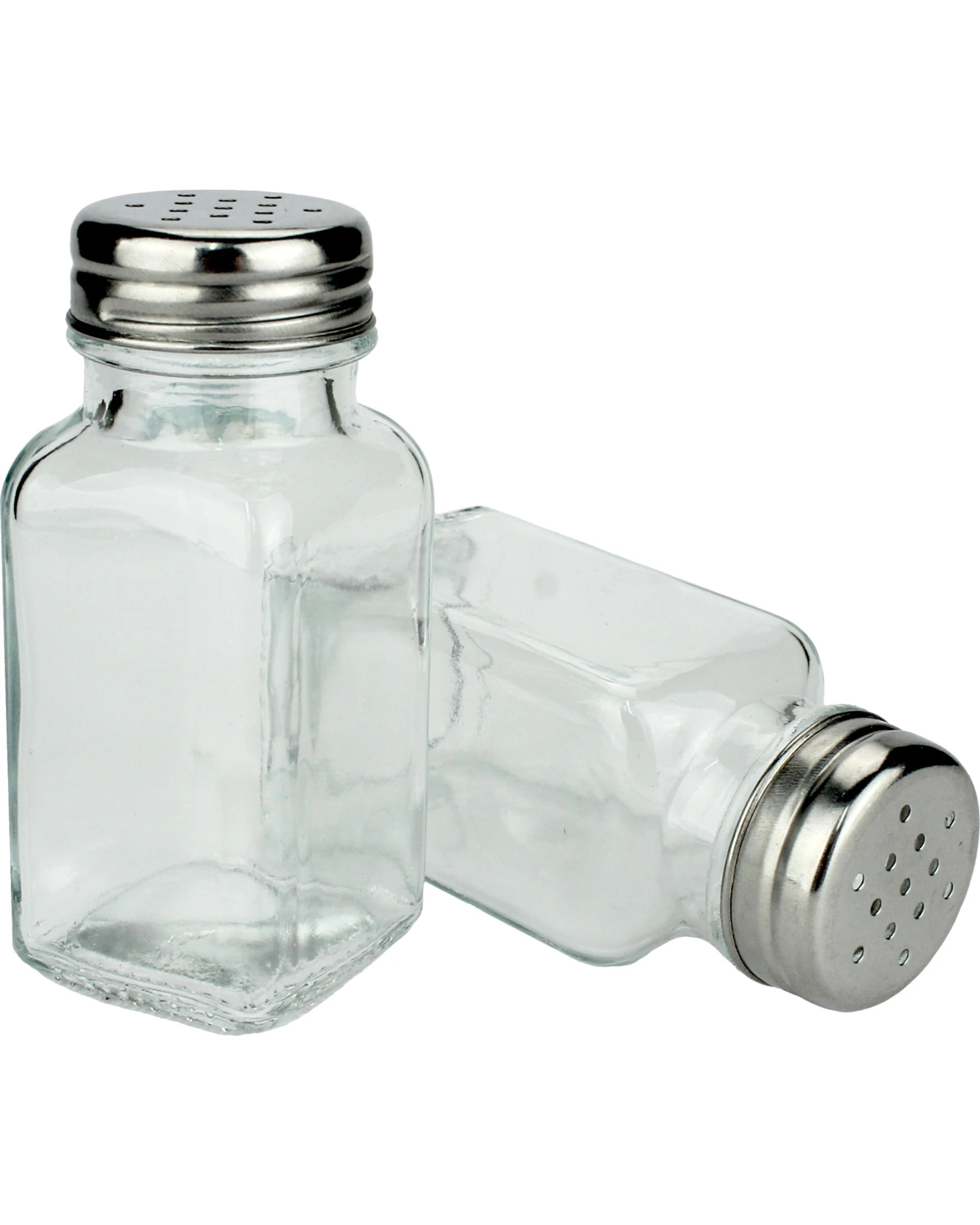 1 Spice Kitchen Screw Top Glass Salt and Pepper Shakers, 1 of 3