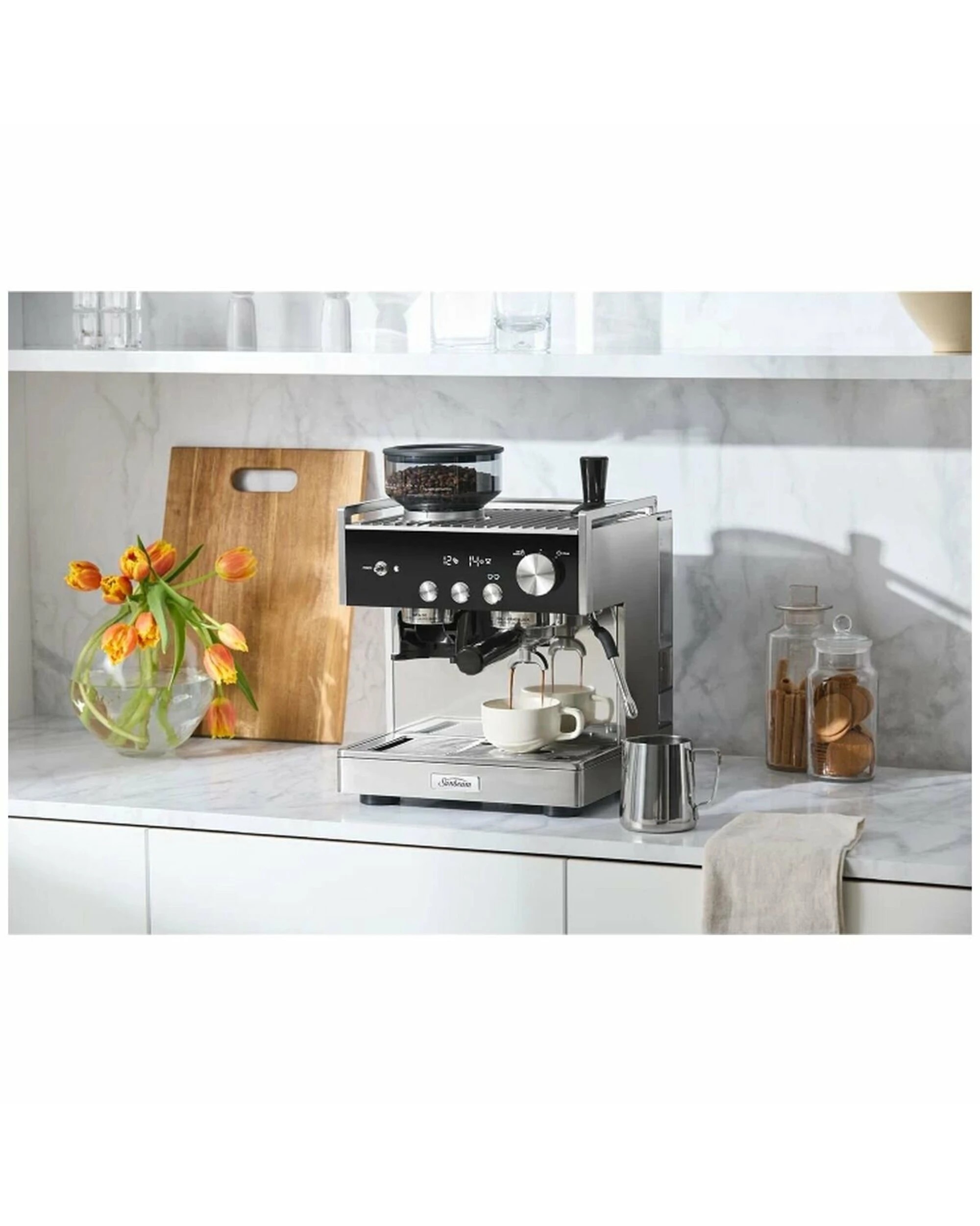 6 Sunbeam Origins Dual Espresso Coffee Machine EMM7300SS, 6 of 6