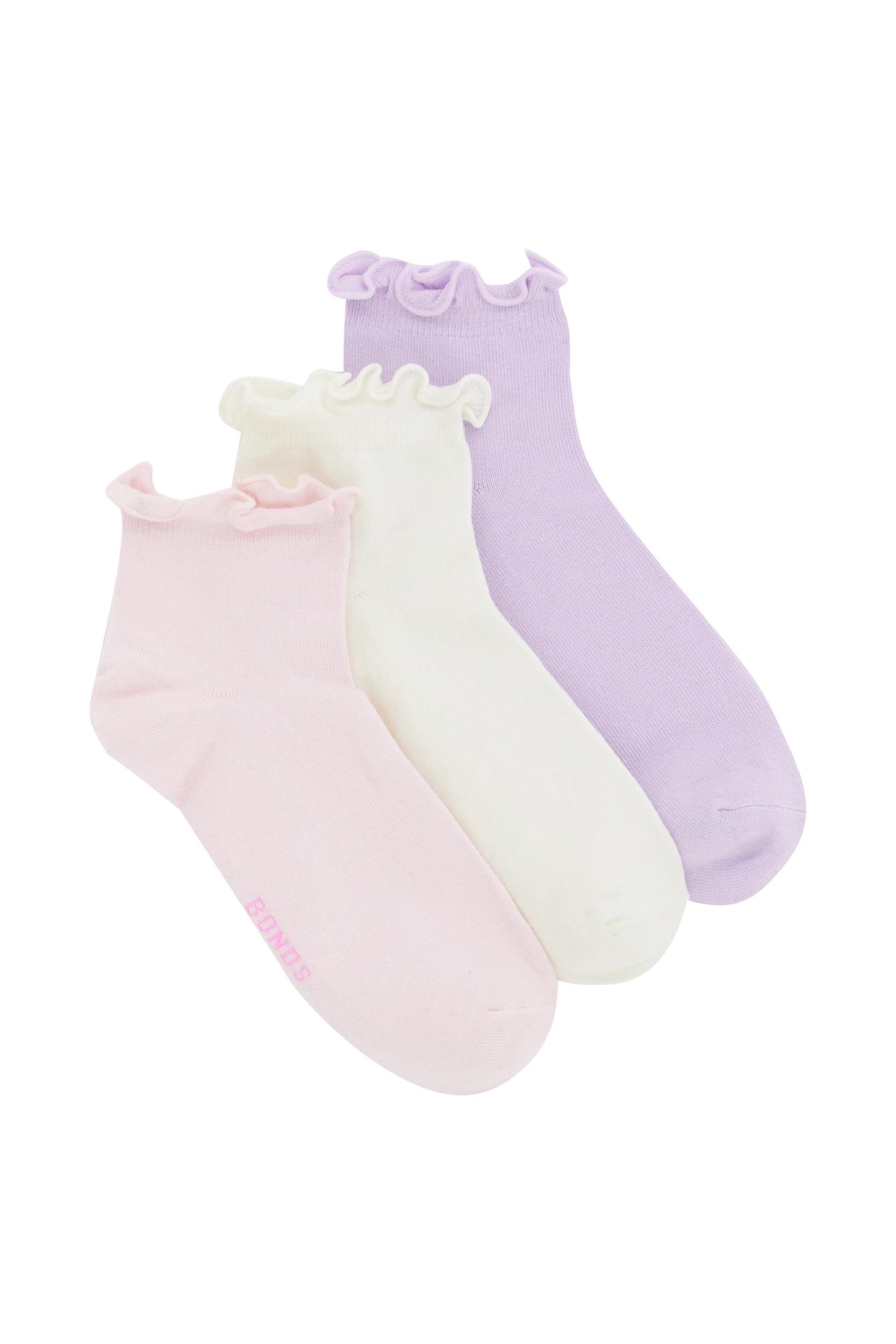 1 Bonds 3 Pack Frill Anklet Socks MULTI, 1 of 3