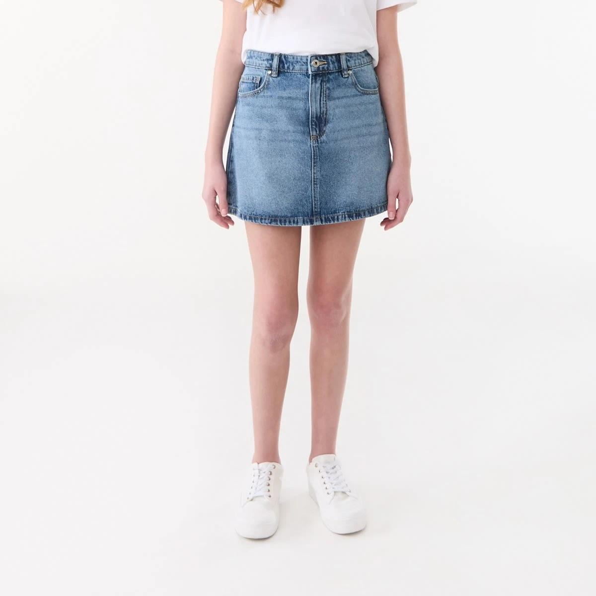 1 Denim Skirt LIGHT WASH, 1 of 6