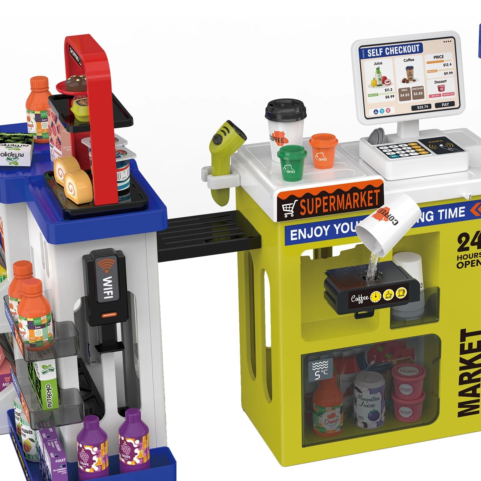 6 Ausway 67PCS Kids Supermarket Toys Education Pretend Play Set, 6 of 7