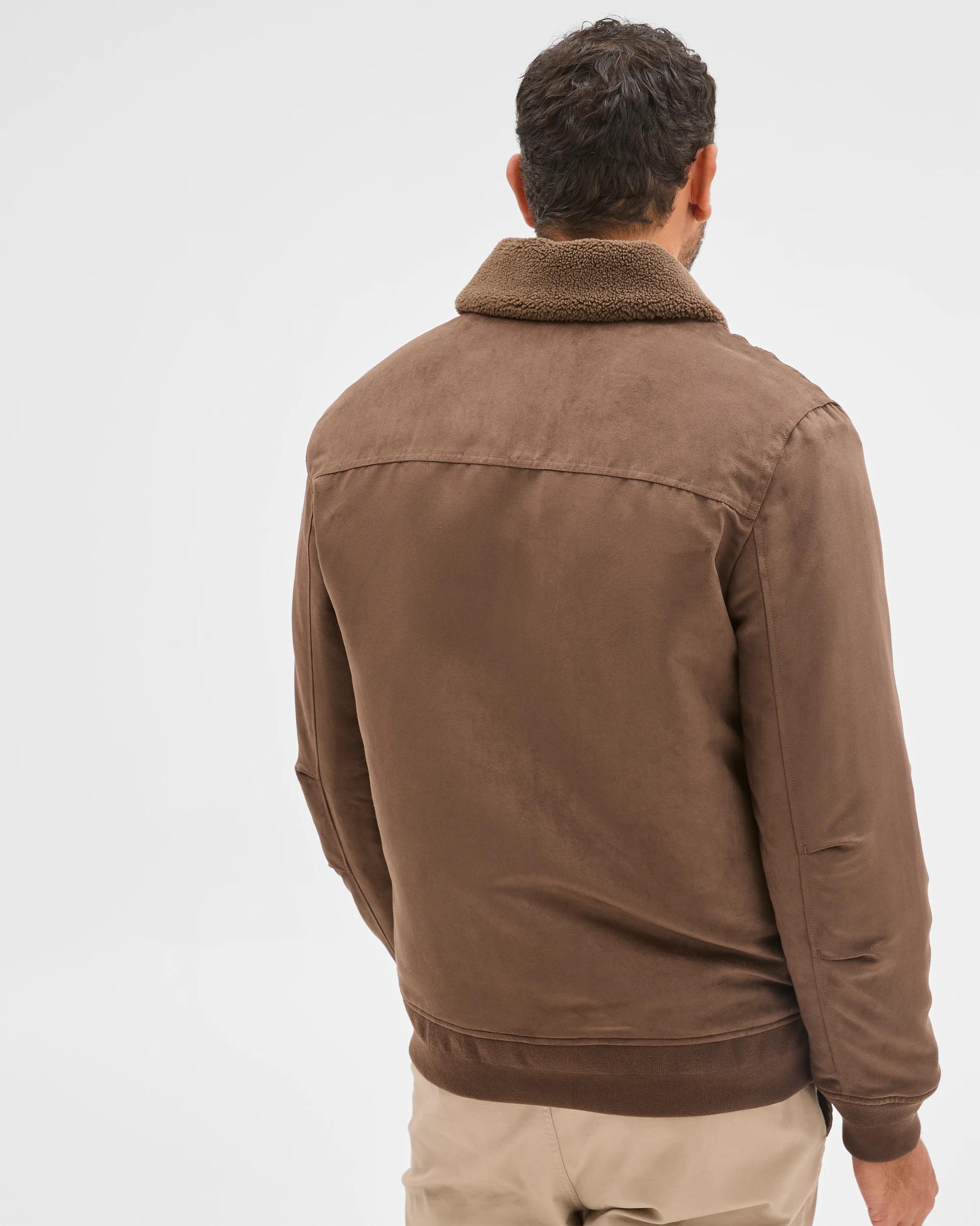 6 Target Man Faux Suede Jacket CHOCOLATE, 6 of 8