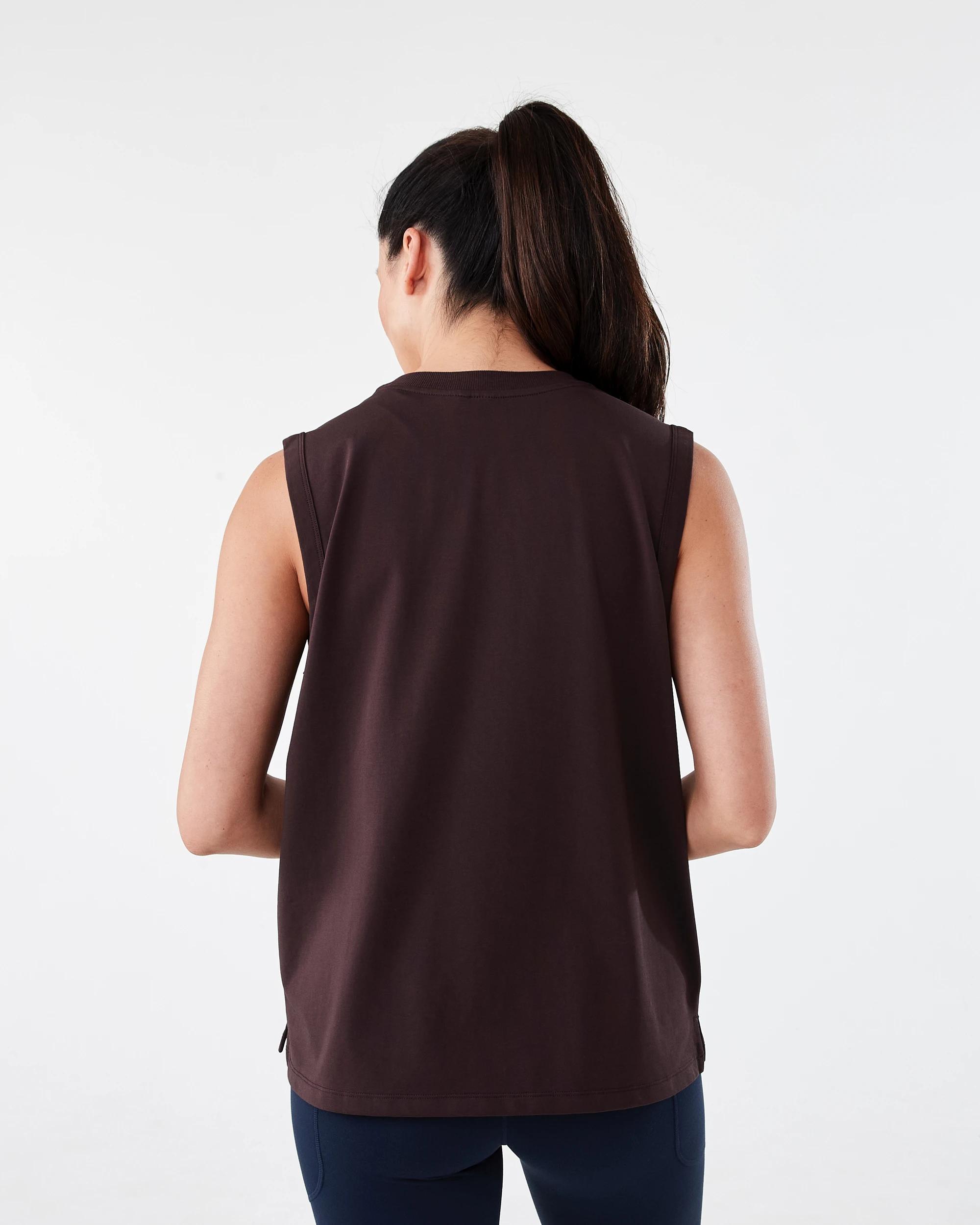 3 Active Womens Muscle Tank Brn Tuscan, 3 of 6