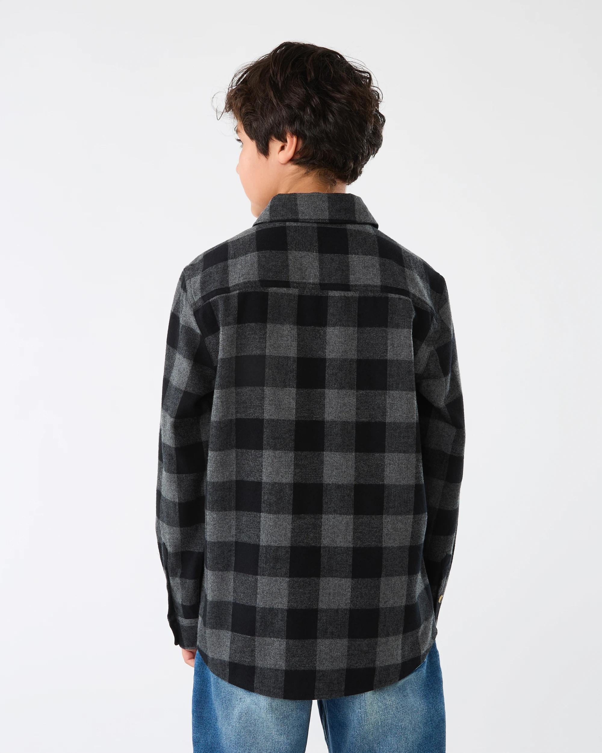 3 Brushed Check Shirt Char Check, 3 of 7