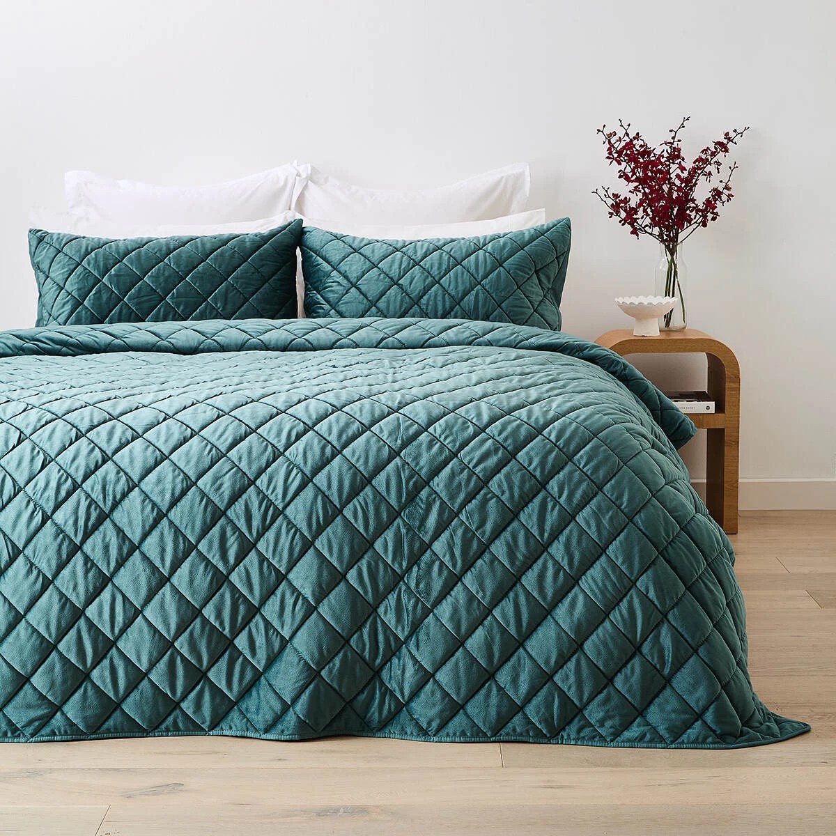 1 Diamond Coverlet Set - Queen/King Bed, Cypress, 1 of 7