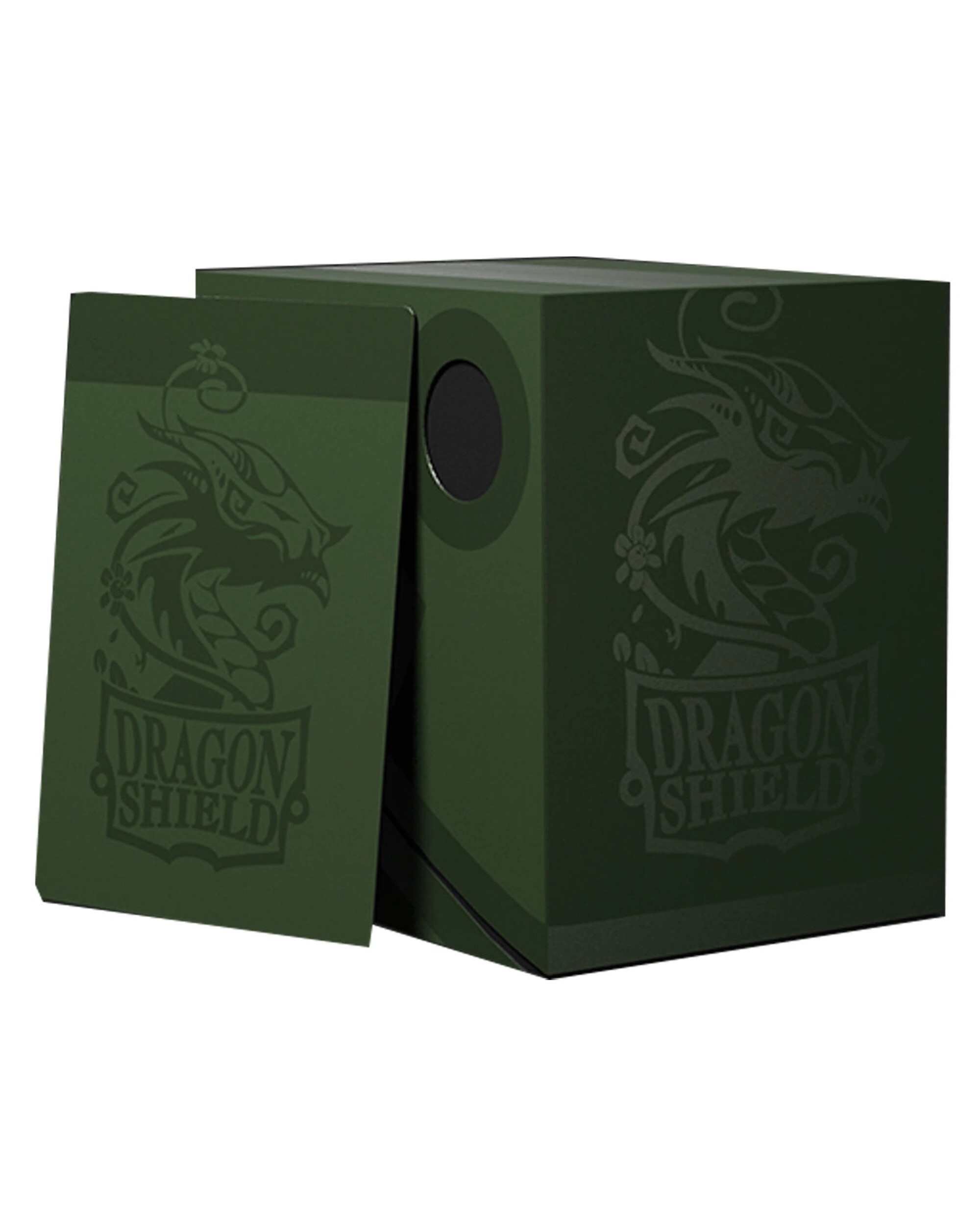2 Arcane Tinmen Dragon Shield Revised Double Shell Forest Greenblack Deck Box, 2 of 5