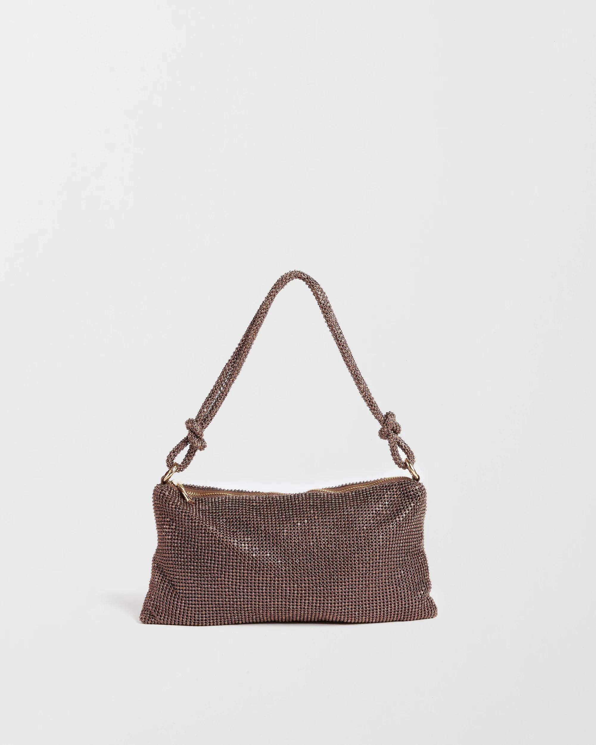 1 Target Accessories Slouchy Diamante Shoulder Bag CHOCOLATE, 1 of 2