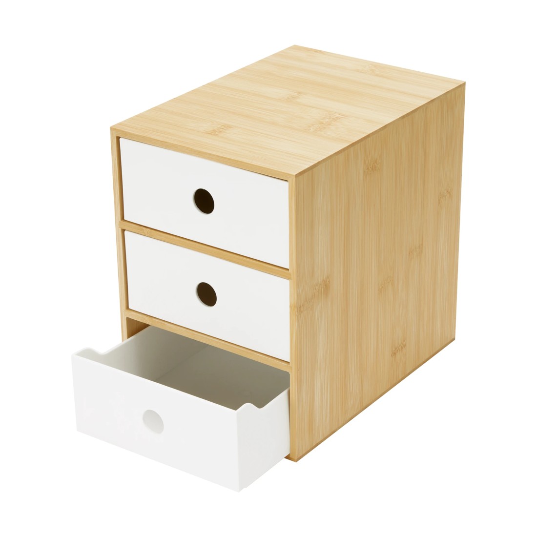 1 Bamboo and Plastic Vertical 3 Drawers, 1 of 7