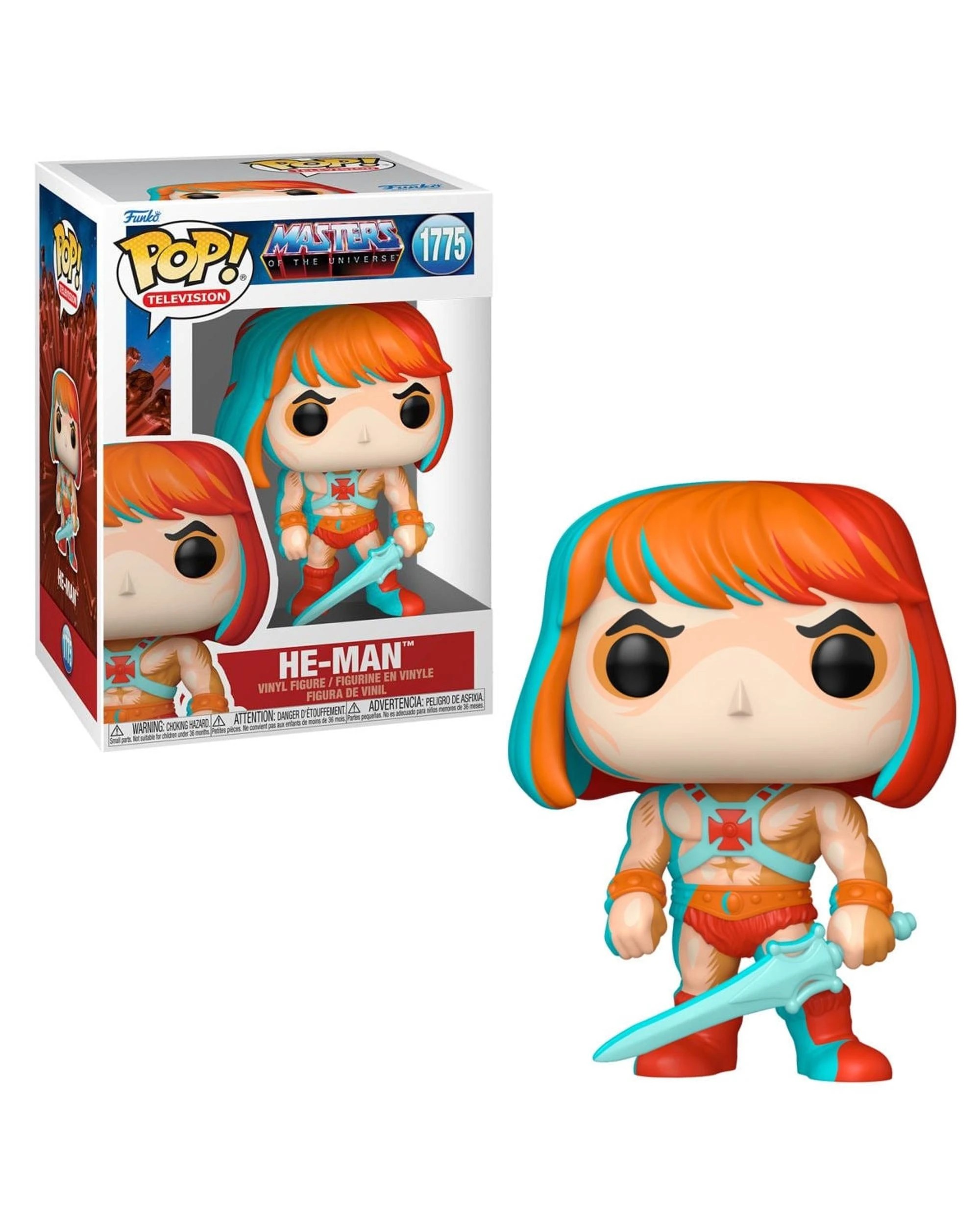 1 Masters of the Universe He-Man - Retro Neon Deco -  Funko POP! Vinyl, 1 of 3