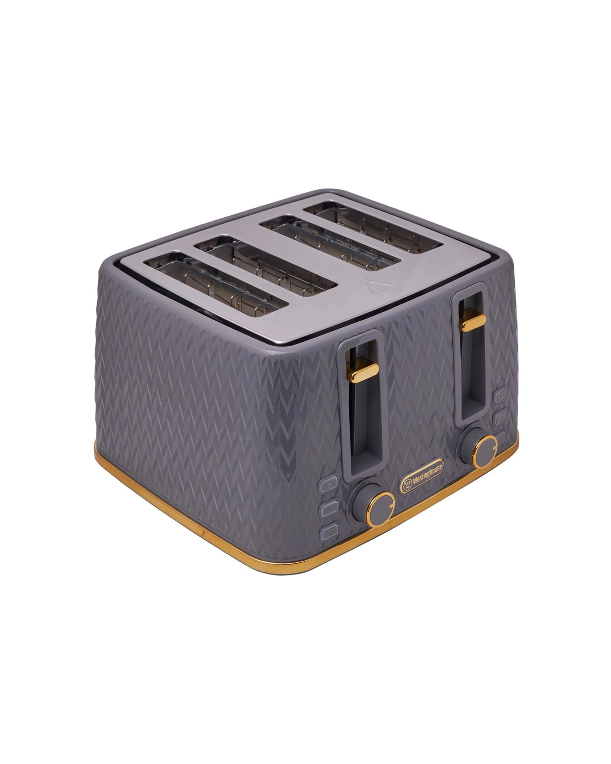 3 Westinghouse 1.7l Kettle & 4 Slice Toaster Pack Grey/gold Zig Zag Pattern
 - Grey, 3 of 7