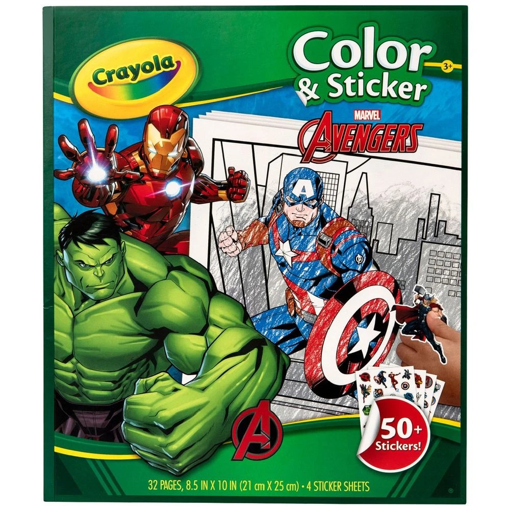 1 Crayola Colour & Sticker Book Avengers, 1 of 4