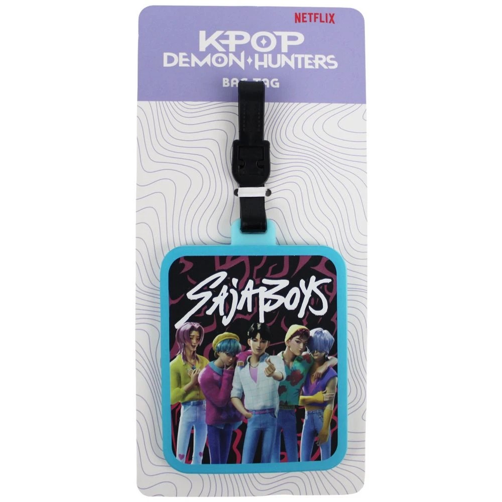 1 KPop Demon Hunters Silicone Bag Tag Saja Boys, 1 of 3