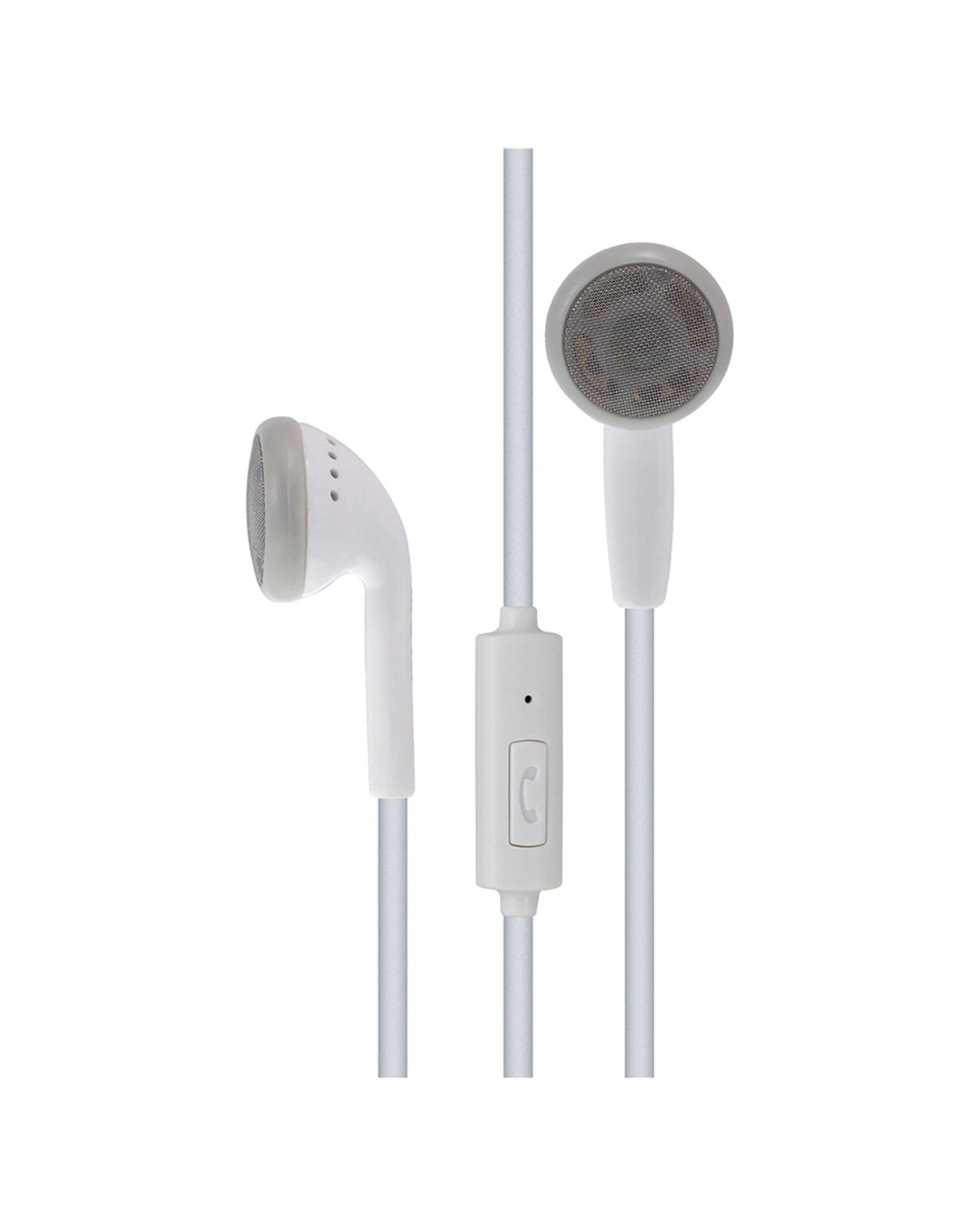 2 Moki Stereo In-Ear Earphones 3.5mm Jack Headset With In-Line Mic - White, 2 of 2