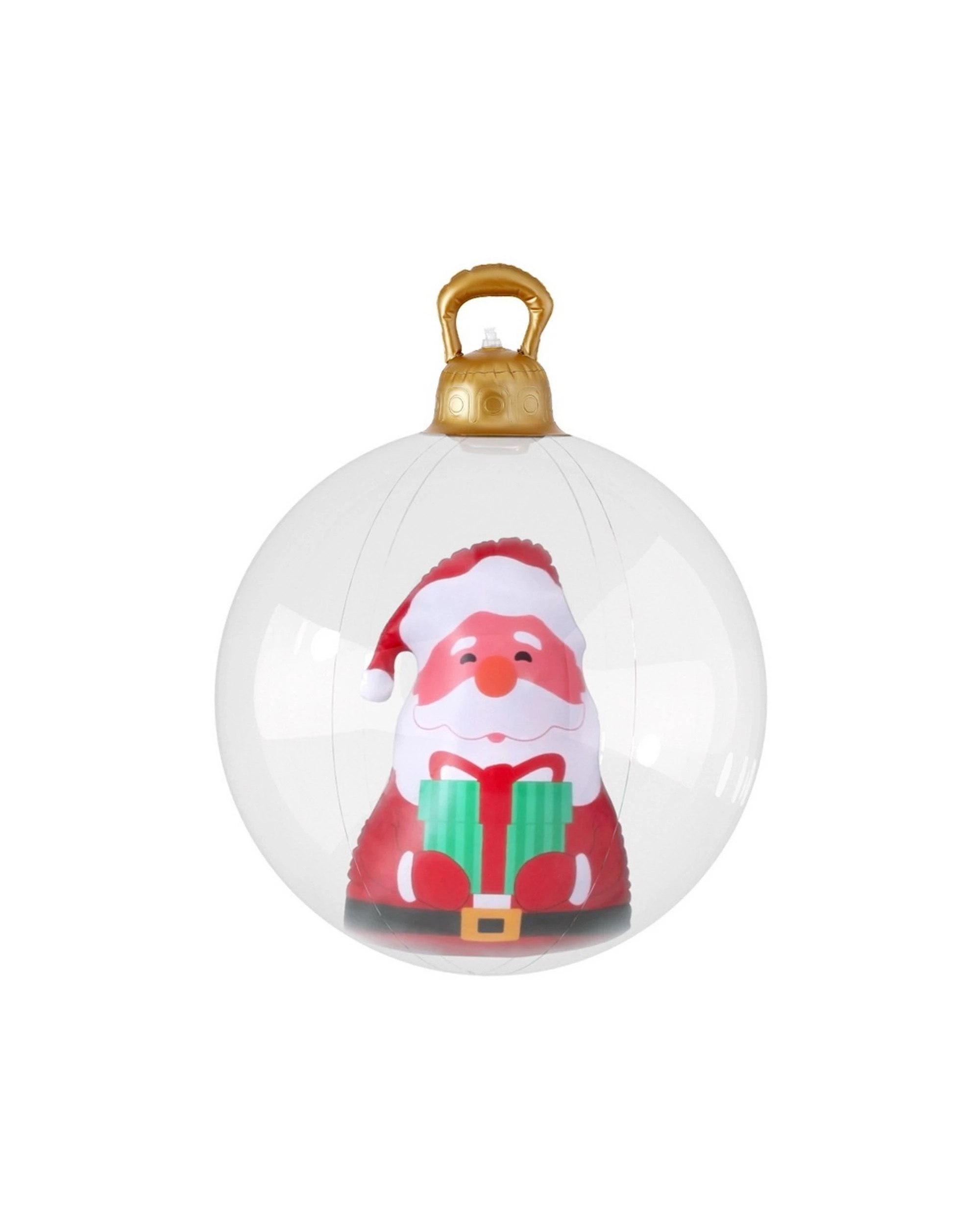 1 Jingle Jollys Christmas Inflatable Ball 60cm Santa Decoration Giant Bauble Clear
 - White, 1 of 3