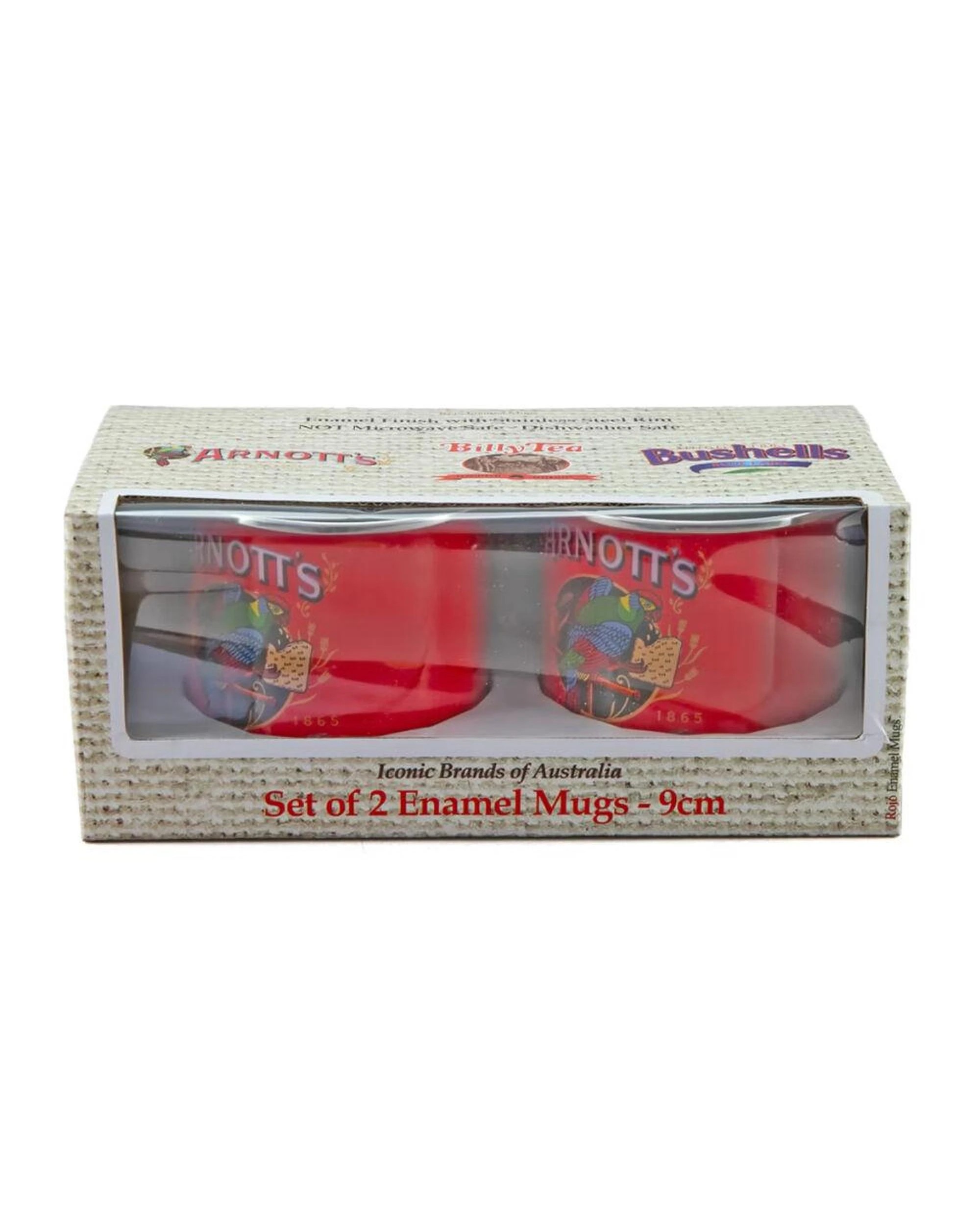 2 Rojo Arnotts Tea Enamel Mug 450ml Set of 2 - Red, 2 of 2