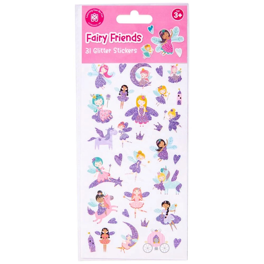 1 Learning Can Be Fun Fairy Friends Glitter Stickers, 1 of 3