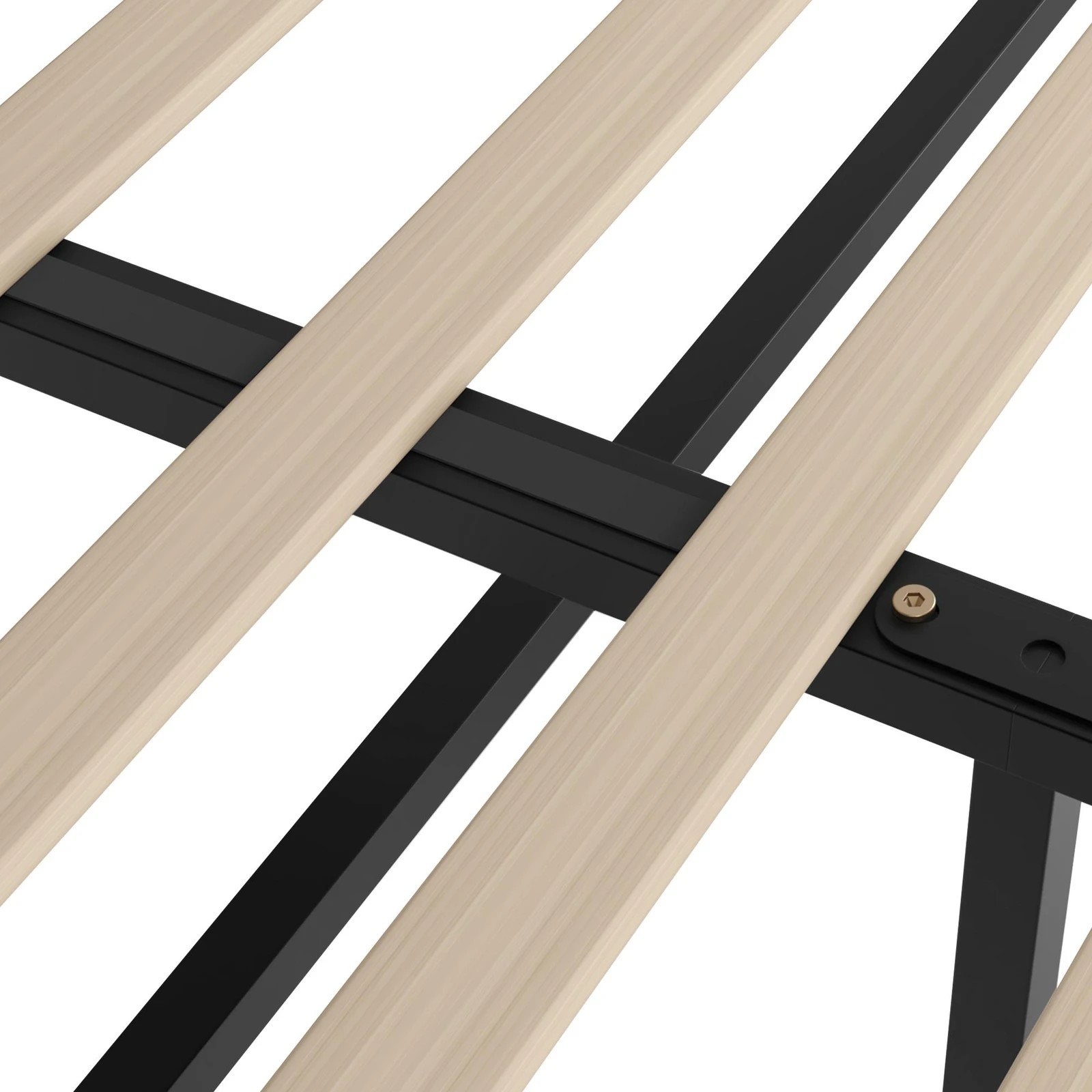 6 Alfordson Bed Frame Double Size Gas Lift Storage Base Wooden Boucle Milton - White, 6 of 10