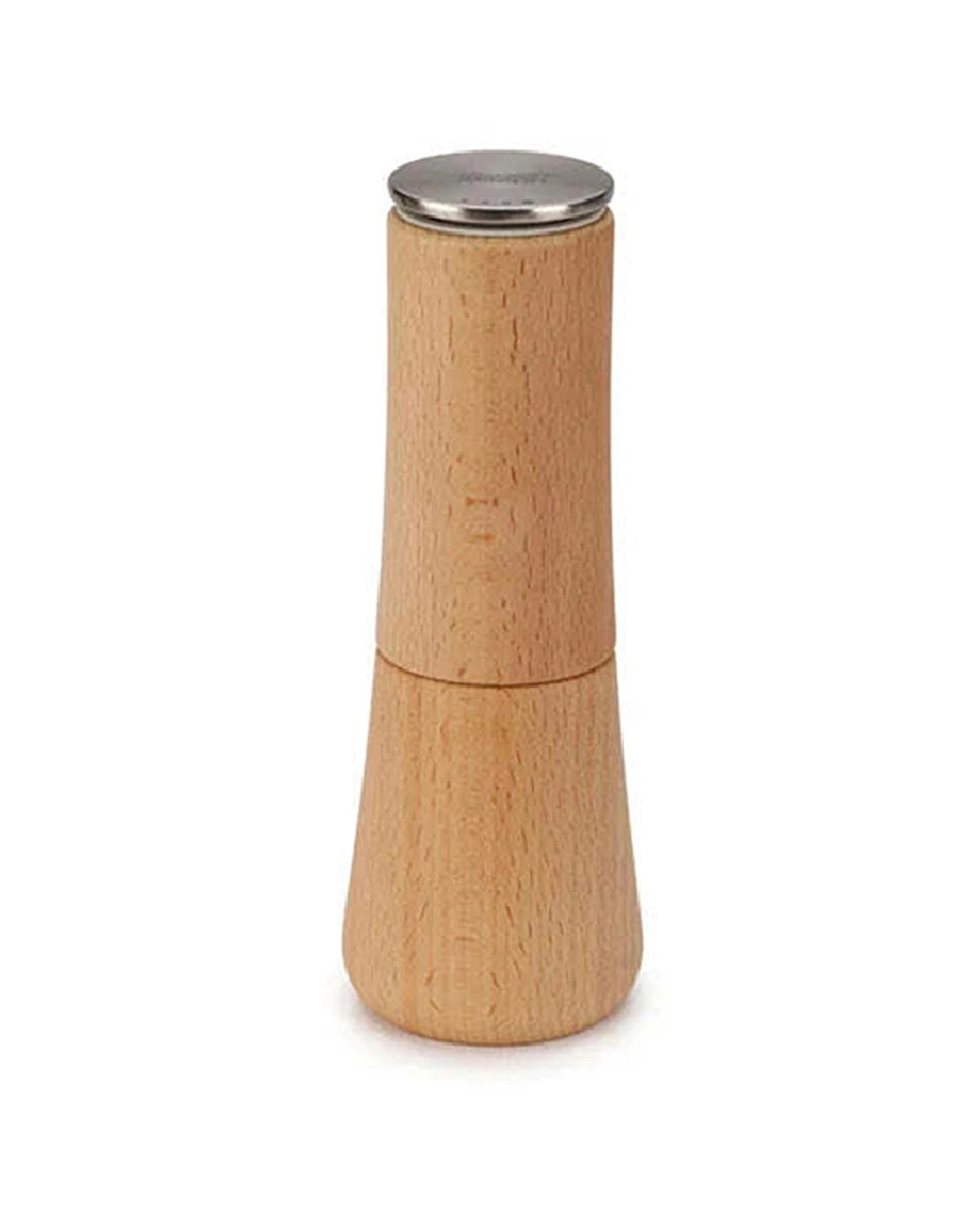 1 Joseph Joseph Milltop Wood No-Spill Salt Mill Beech Ceramic Grind Easy Fill - Natural, 1 of 5