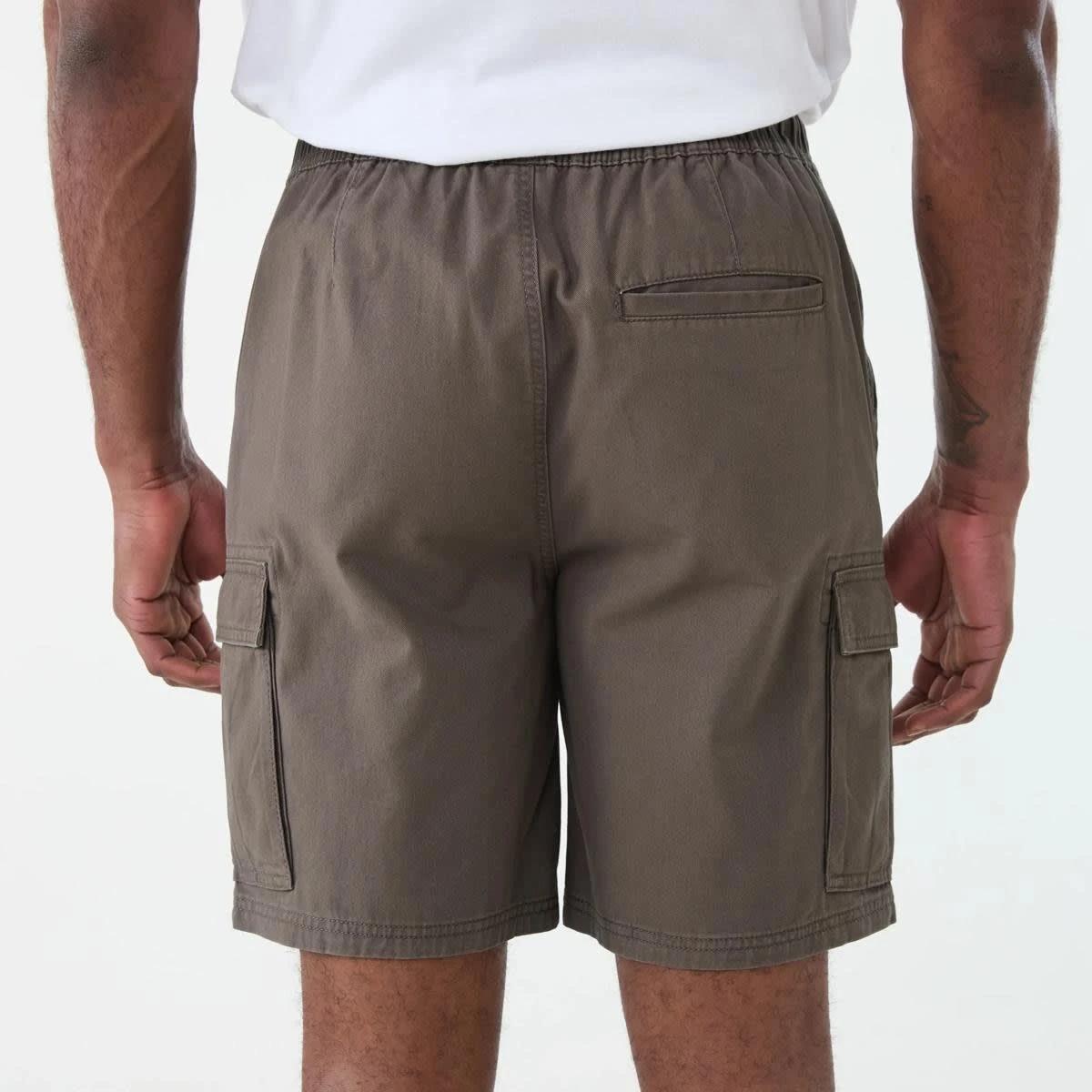 3 Elastic Waist Cargo Shorts EAGLE BROWN, 3 of 7