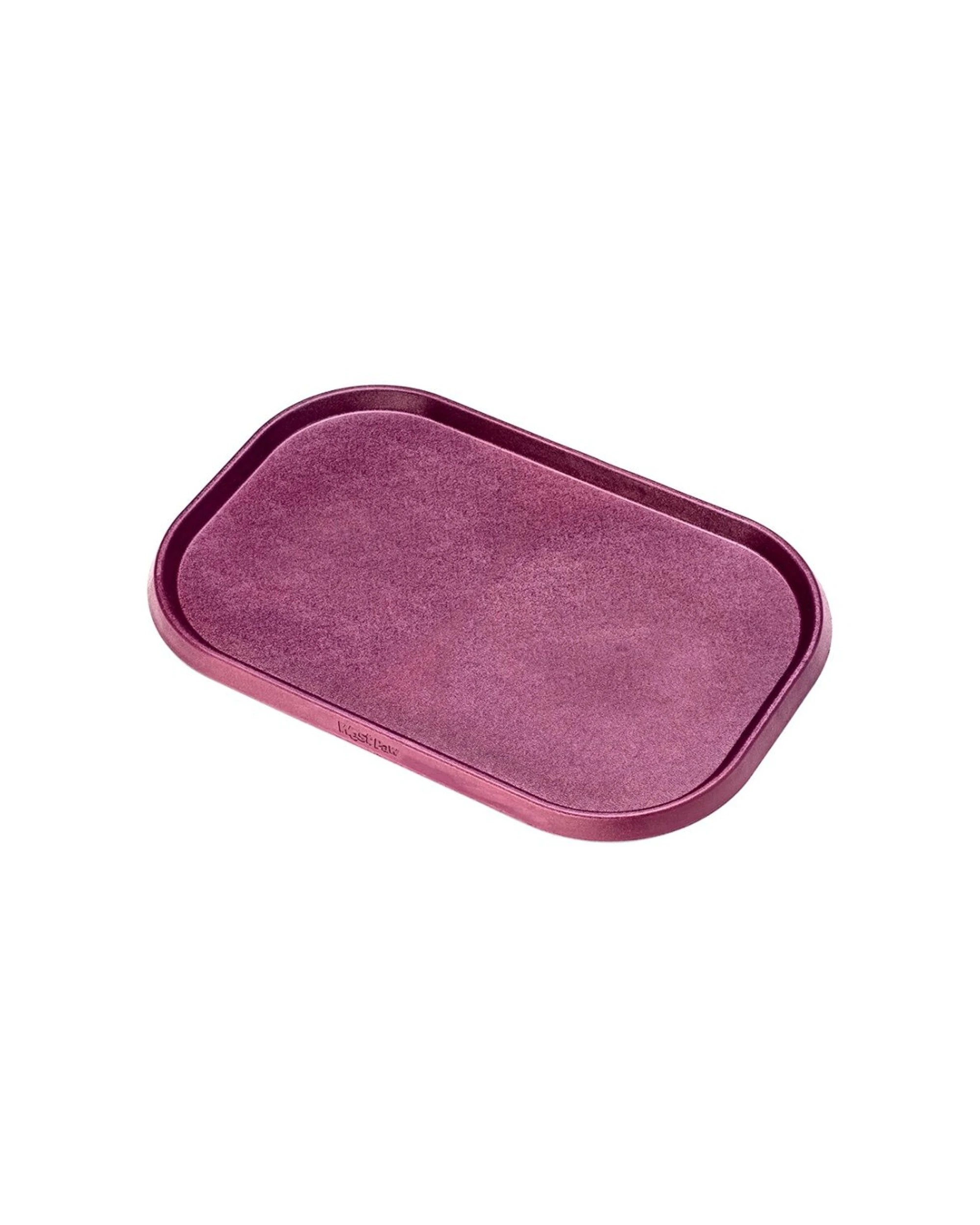 1 West Paw Non-Slip Dog Feeding Placemat Raised Edges Dishwasher Safe Seaflex - Red, 1 of 3