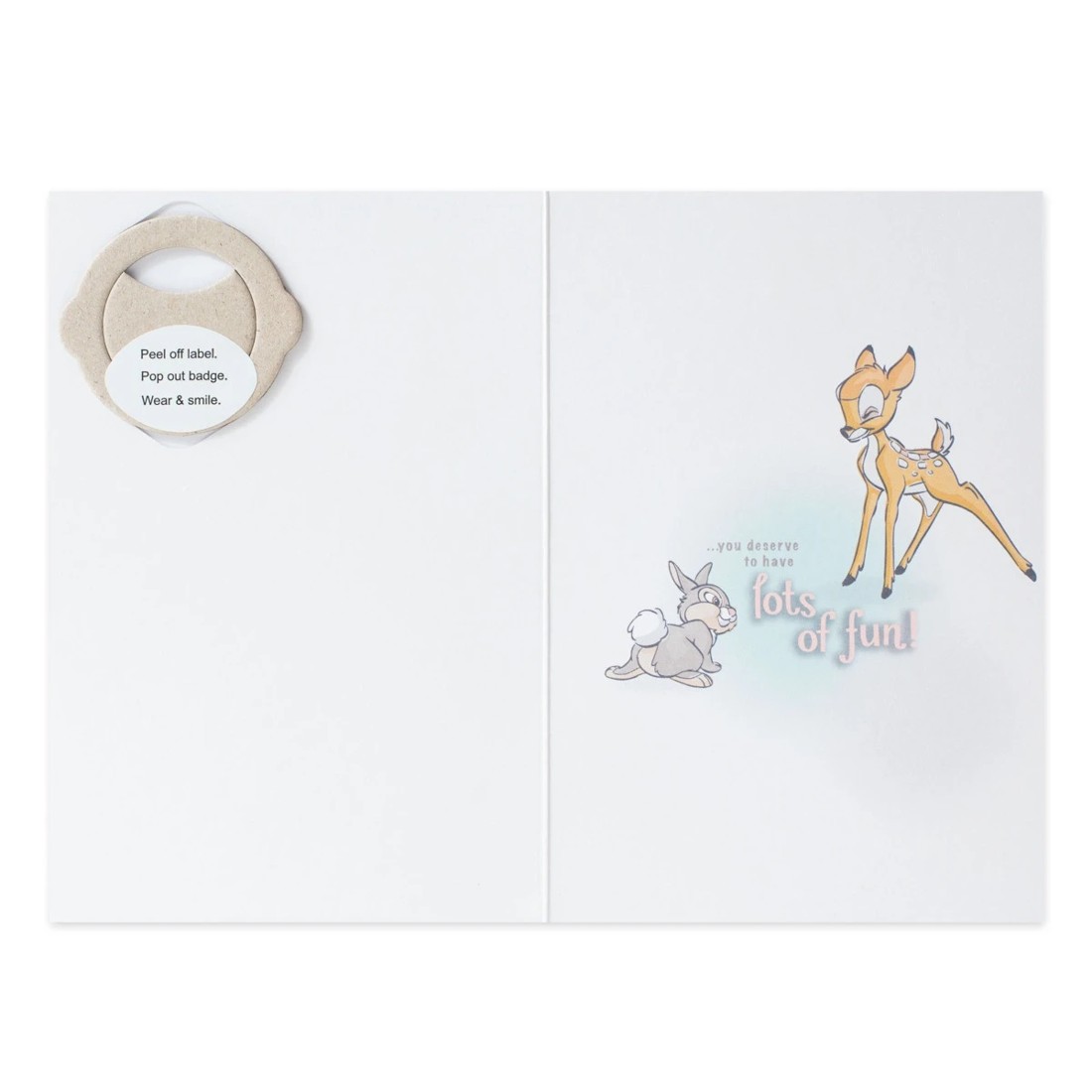 2 Hallmark Disney 2nd Birthday Card - Bambi & Thumper, 2 of 3